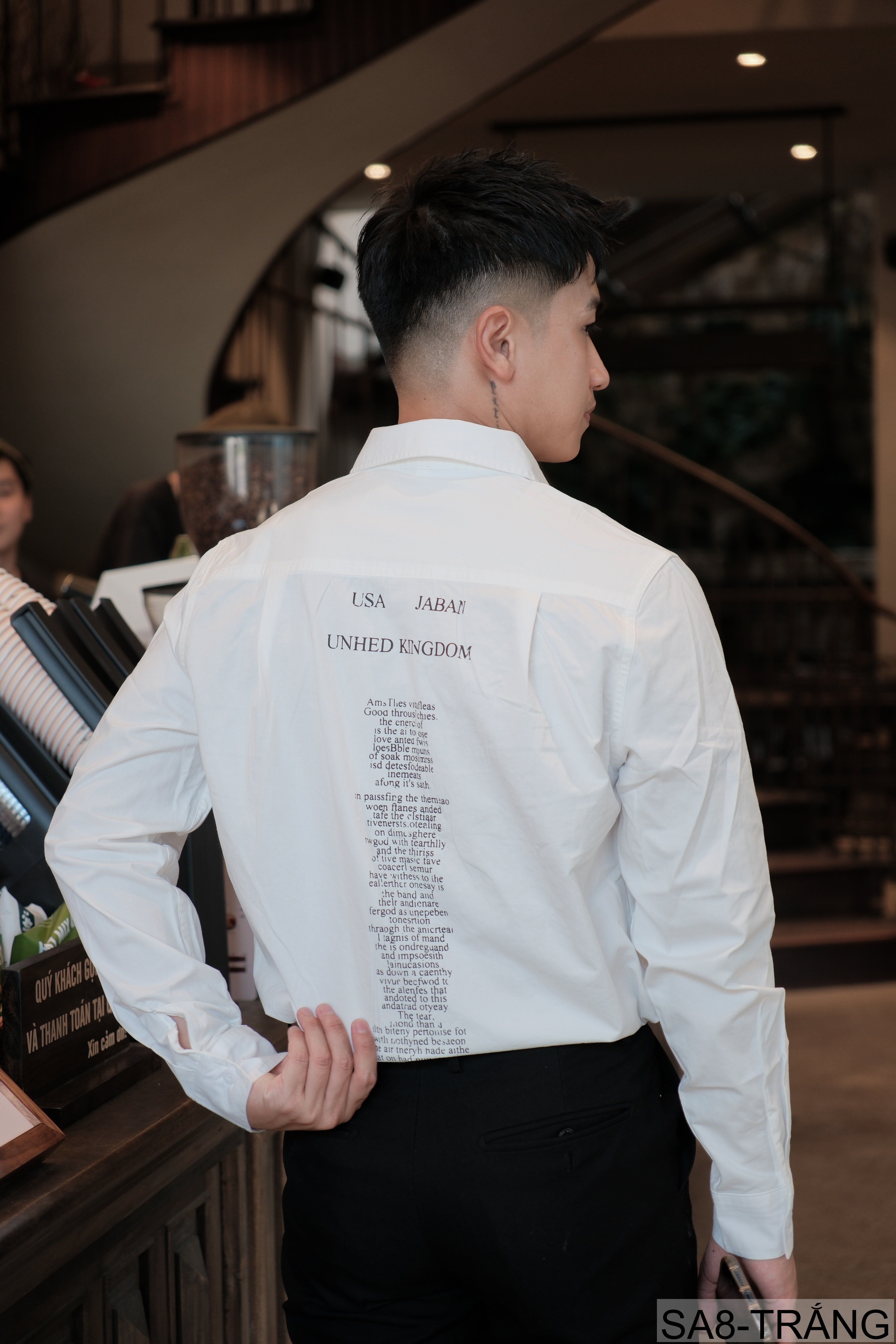 SA8 - Áo sơ mi nam dài tay phong cách, in chữ cá tính, chất cotton mềm mại, dáng rộng thoải mái_thumbnail_2