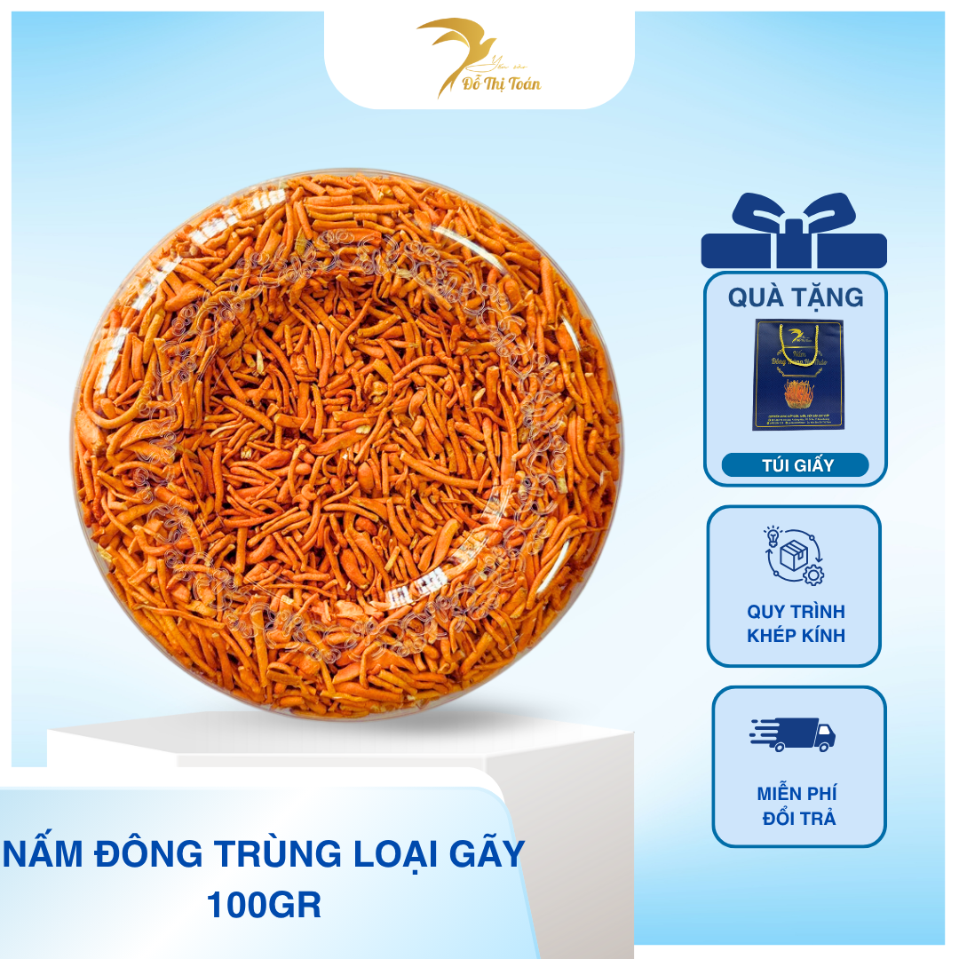 [D12] NẤM ĐÔNG TRÙNG HẠ THẢO LOẠI GÃY- HỘP 100GR