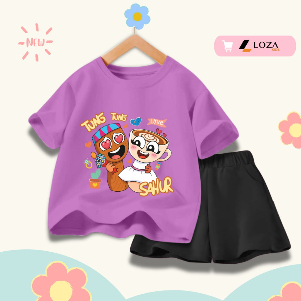 Bộ đồ bé gái in hình 