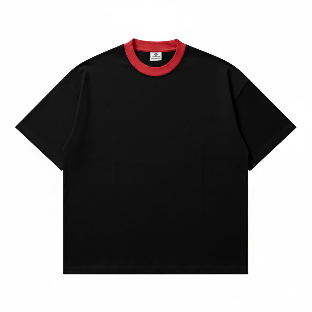 Áo thun boxy trơn phối cổ mix màu Miucho vải dày dặn thoáng mát ATT00069_thumbnail_8