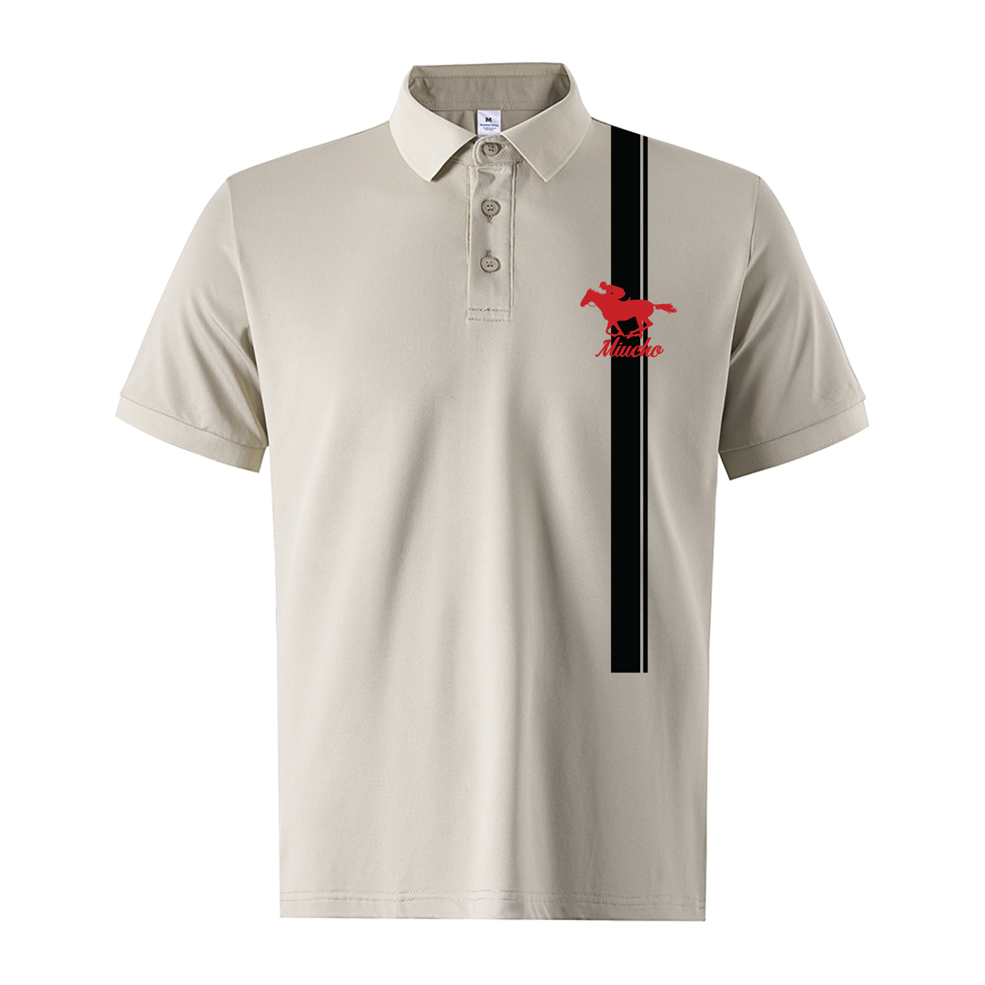 Áo polo nam phong cách vintage PLCSD2427 Miucho Iconic form vừa tay ngắn cổ trụ in artwork_thumbnail_13