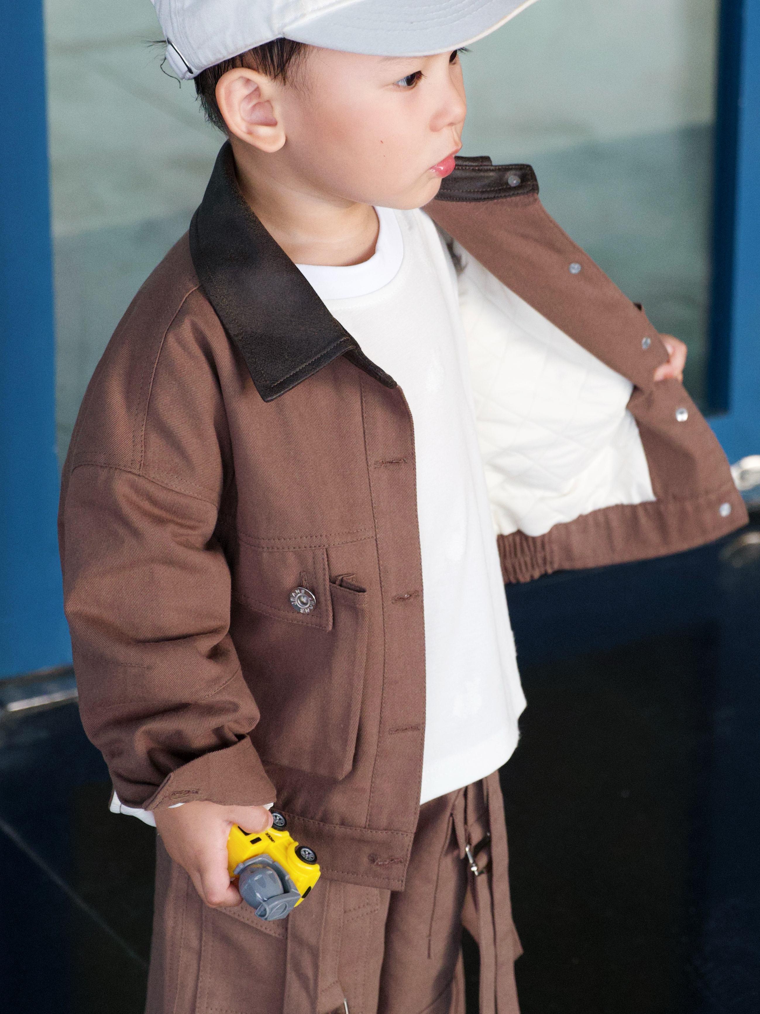 Áo khoác kaki phối cổ da cho bé_thumbnail_2