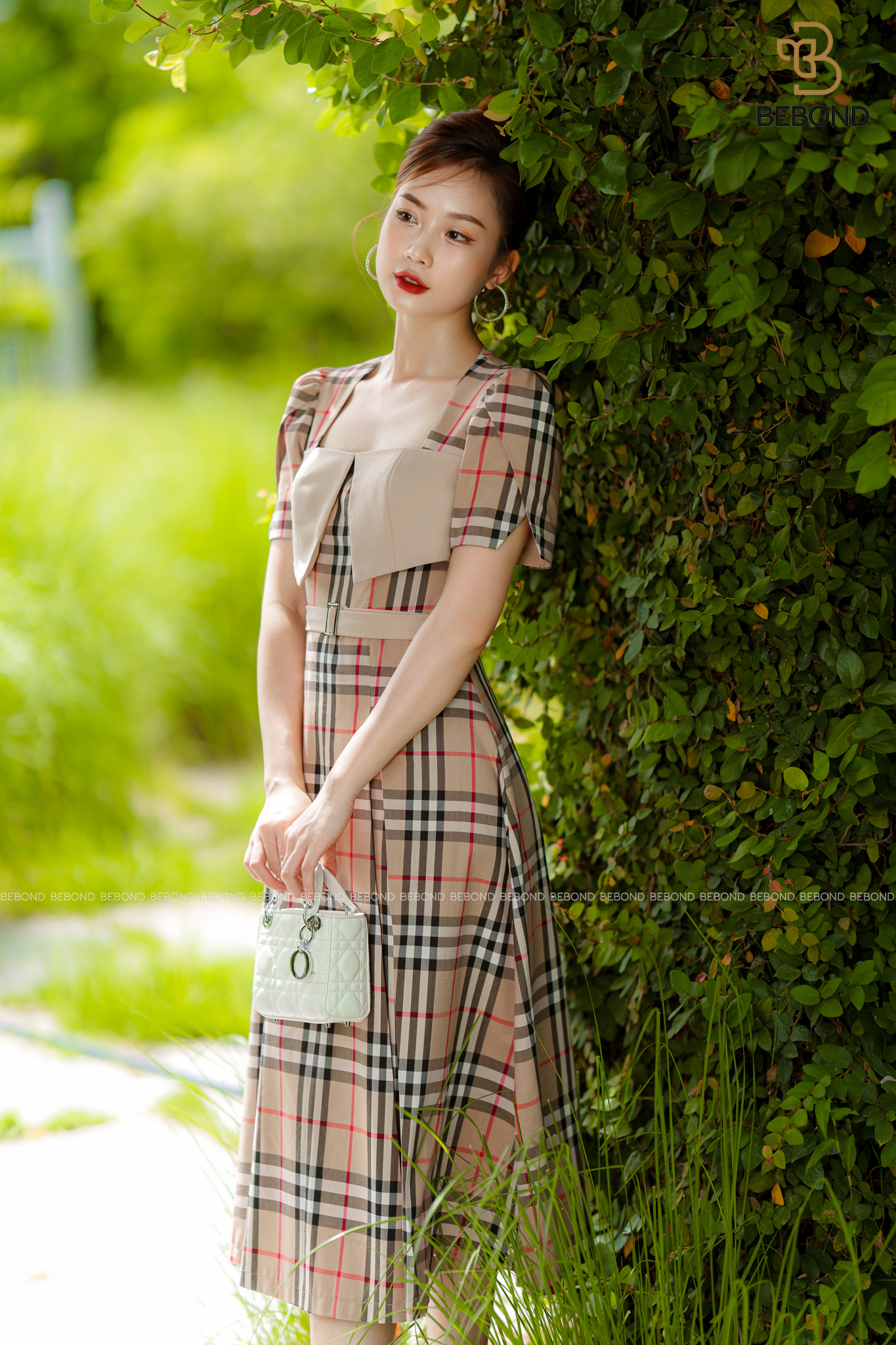 ĐẦM CỔ VUÔNG CÁCH ĐIỆU HỌA TIẾT KẺ SỌC - ELLA DRESS_thumbnail_4