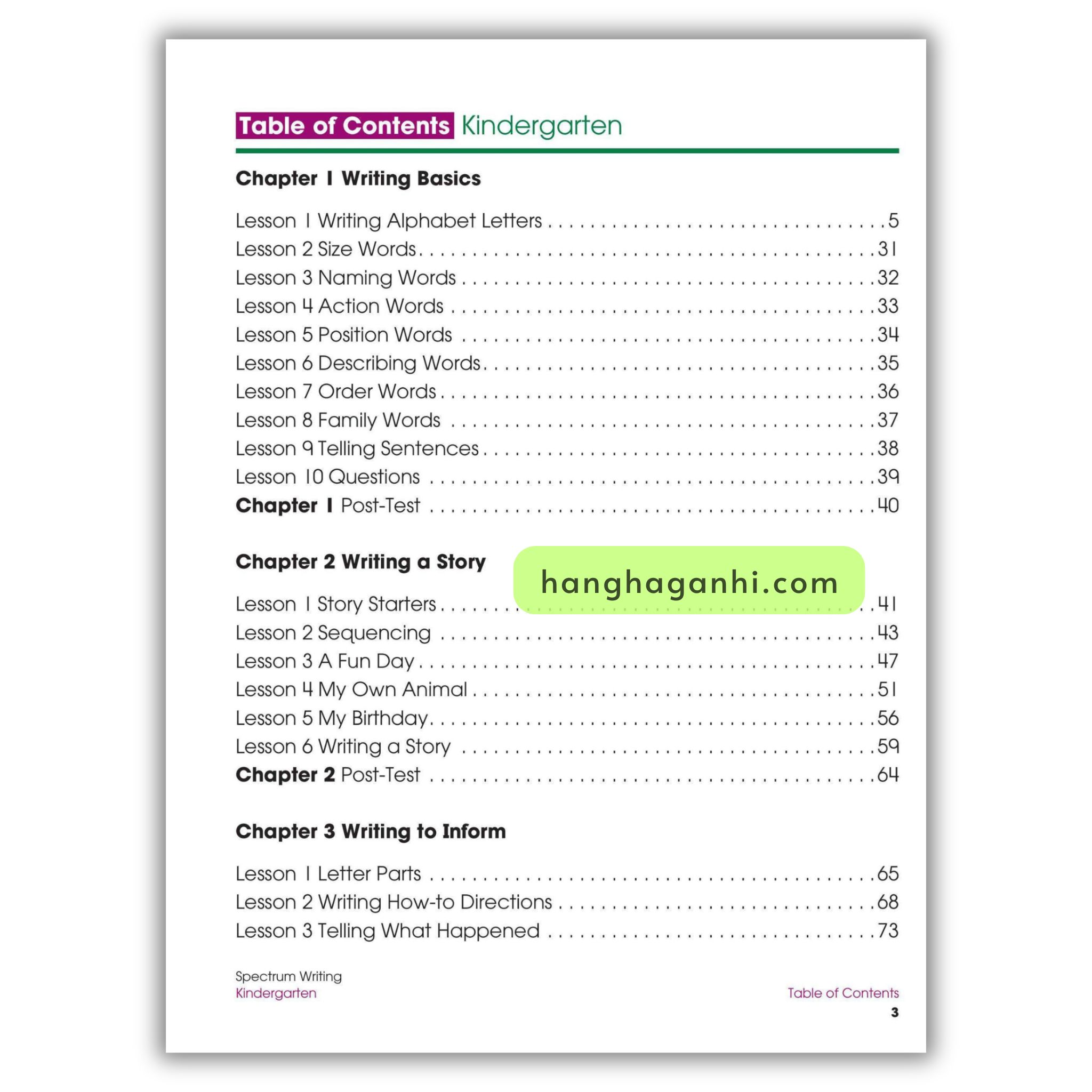 Sách Spectrum Writing Workbook Grade K_thumbnail_1