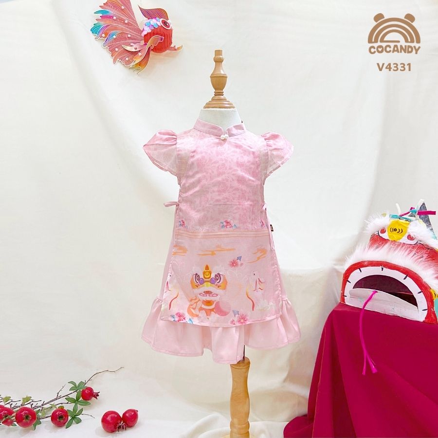 Váy cộc HỒNG họa tiết kỳ lân_thumbnail_0