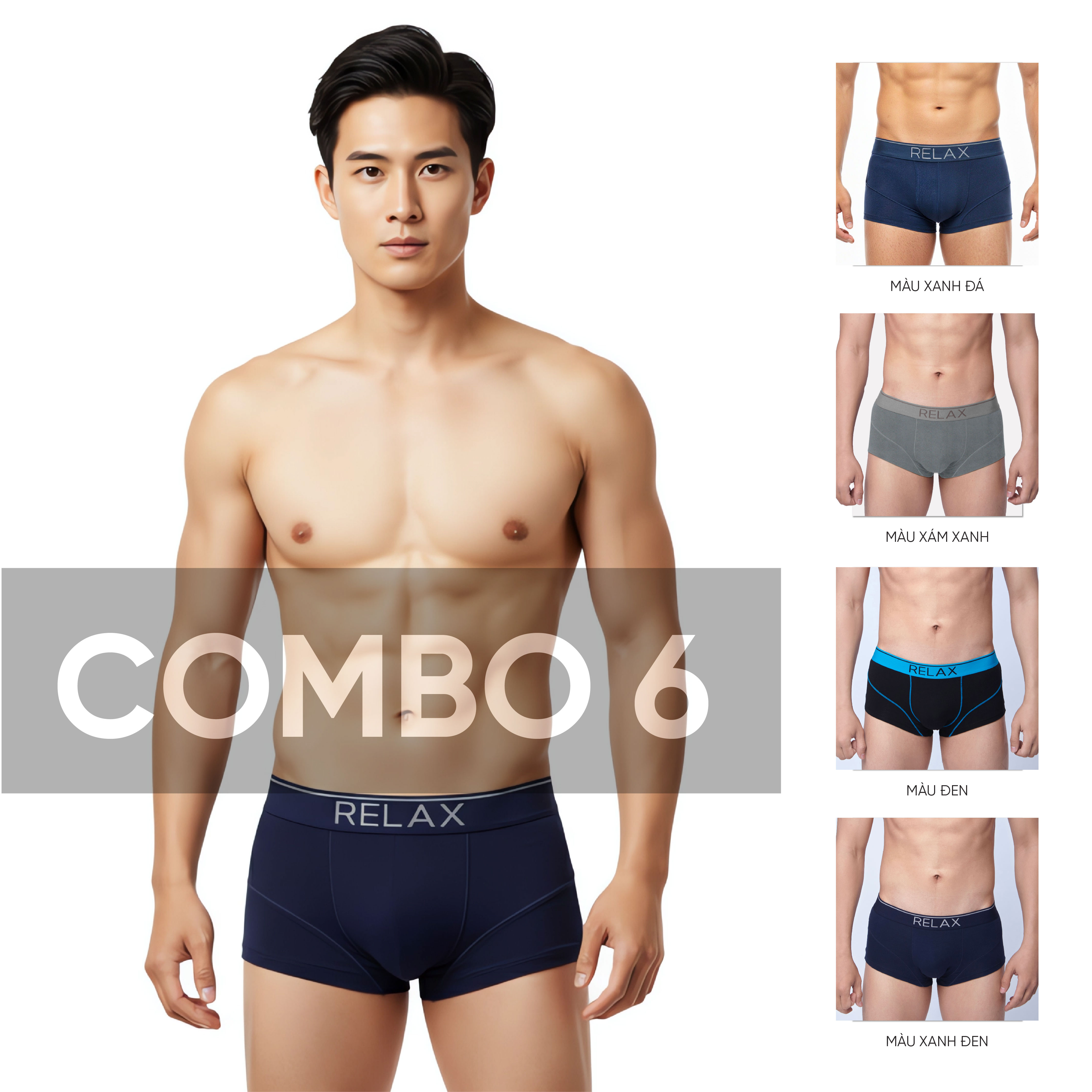 RLTK049 - COMBO 6 QUẦN LÓT NAM RELAX