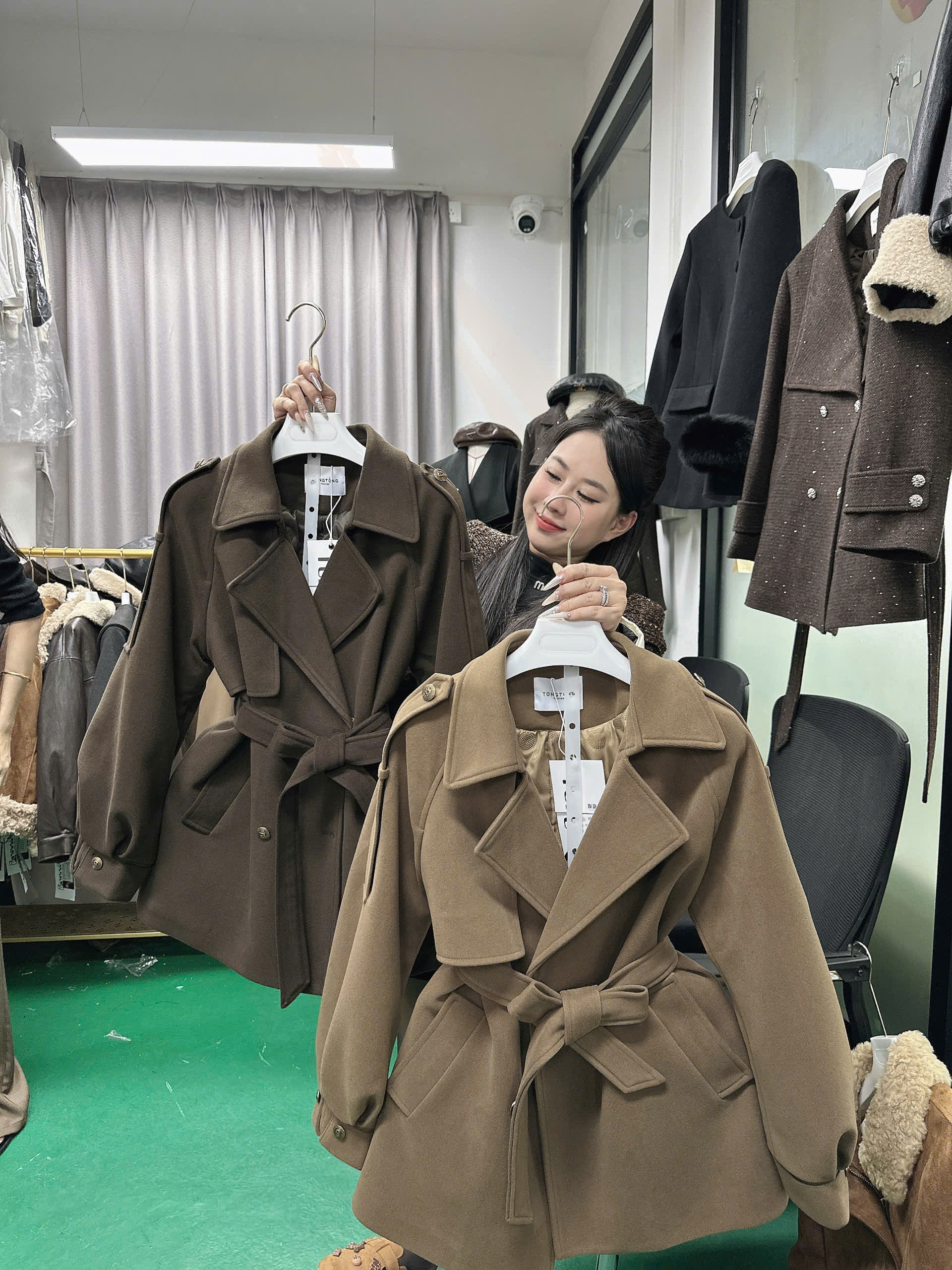 Áo mangto ngắn tay bồng - V23