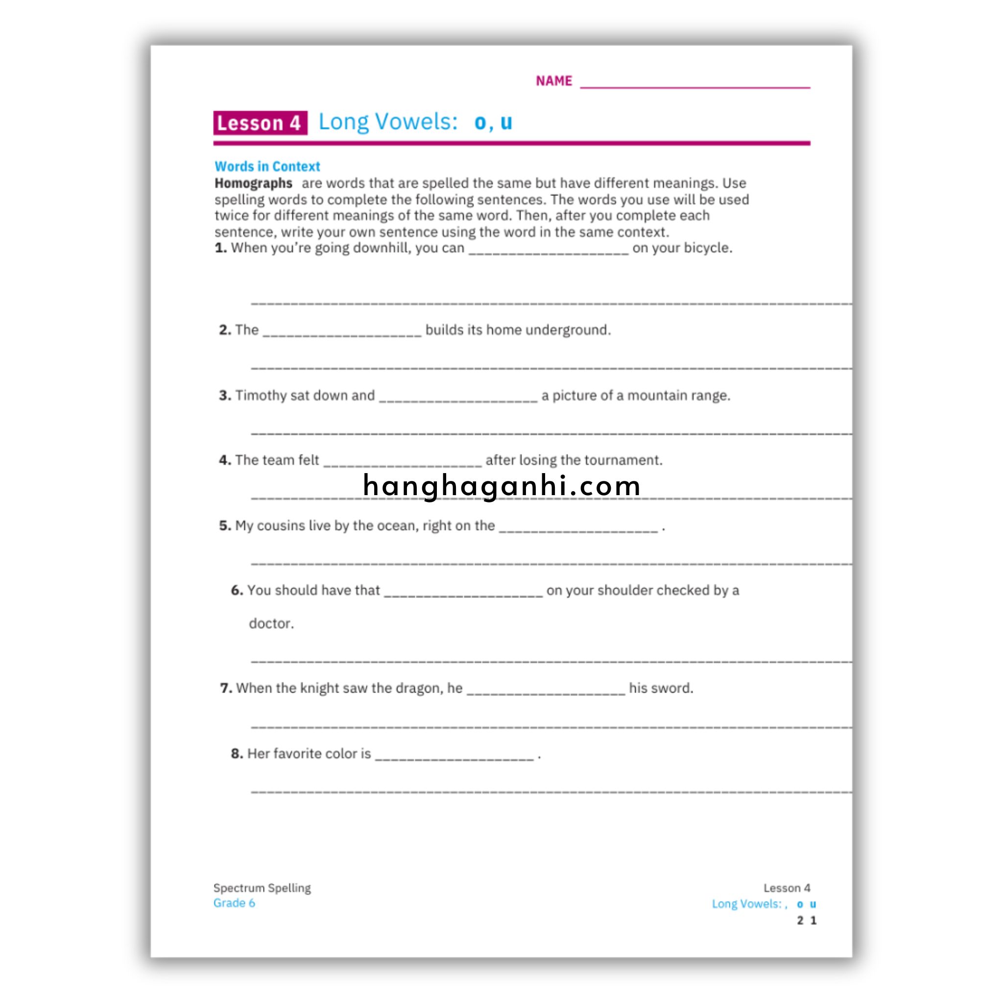 Sách Spectrum Spelling Workbook Grade 6_thumbnail_9