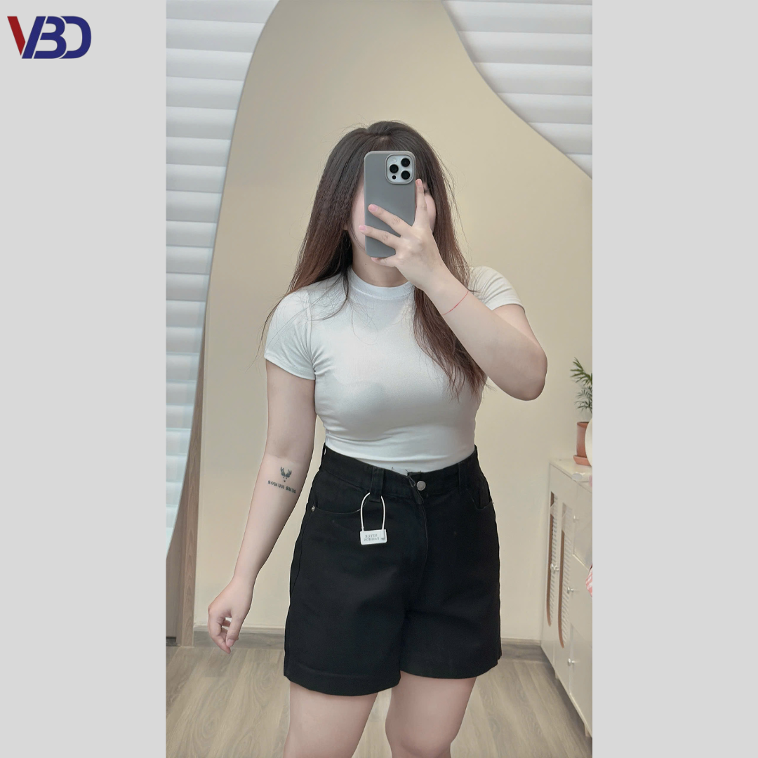 Quần short lửng thêu nơ kaki jean bigsize QSJ049 dành cho nàng béo mập từ 55-90kg_thumbnail_4