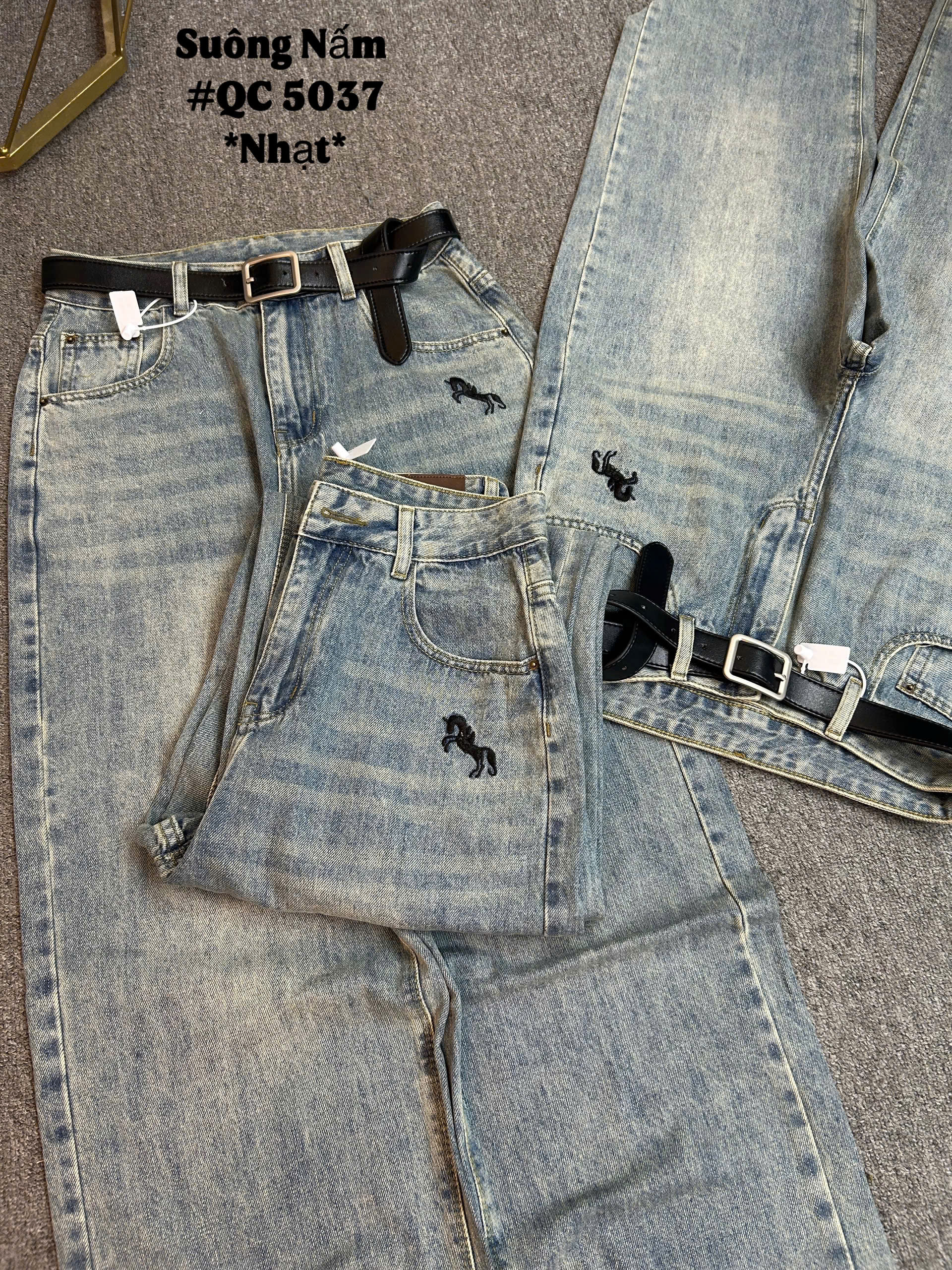 BIGSIZE- Quần jean suông thêu ngựa T- QJ5037_thumbnail_7