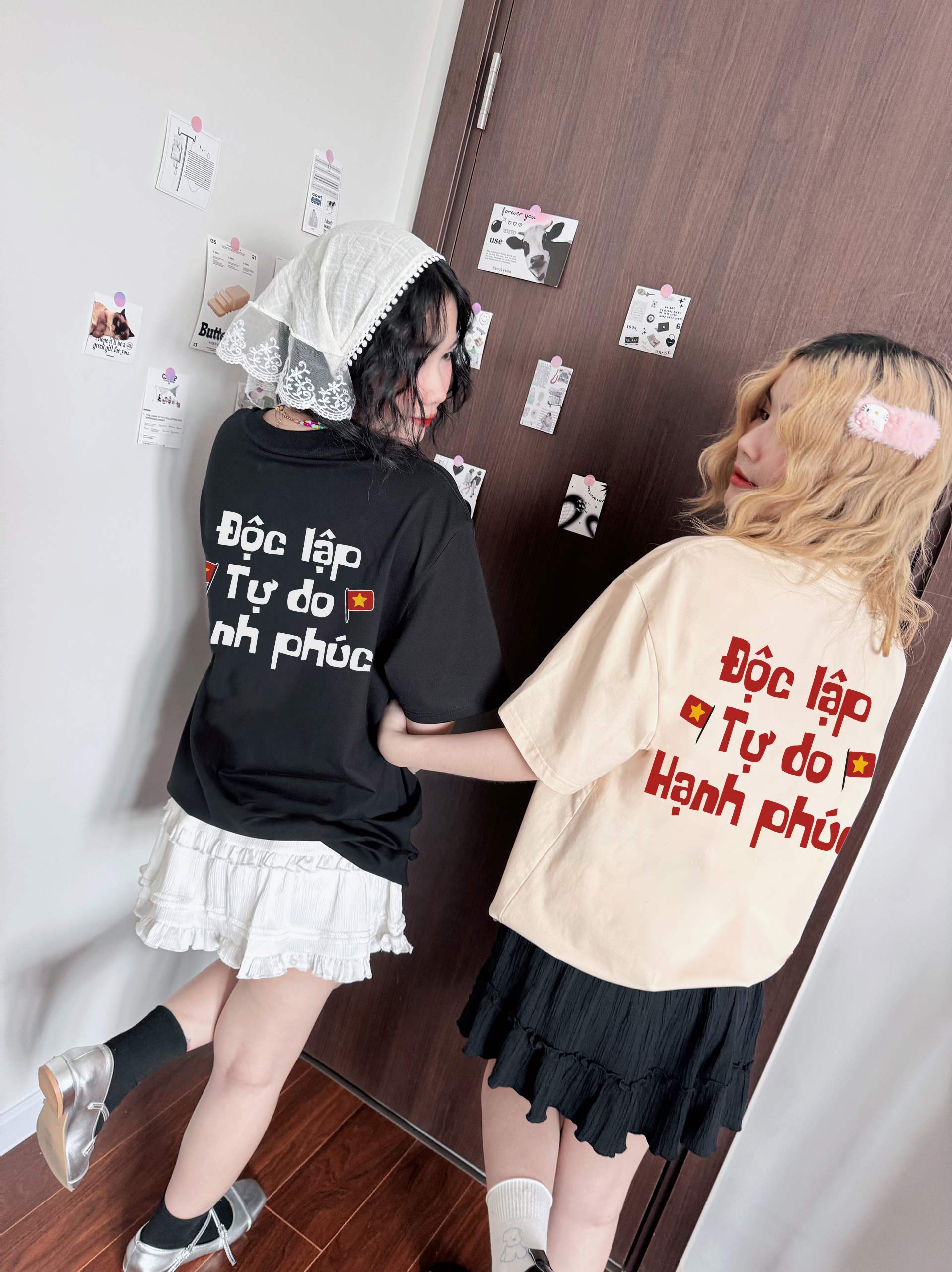 Áo thun Việt Nam tôi yêu form rộng 2120 Miucho cổ tròn vải cotton 4c 220gsm thoáng mát in mix_thumbnail_3