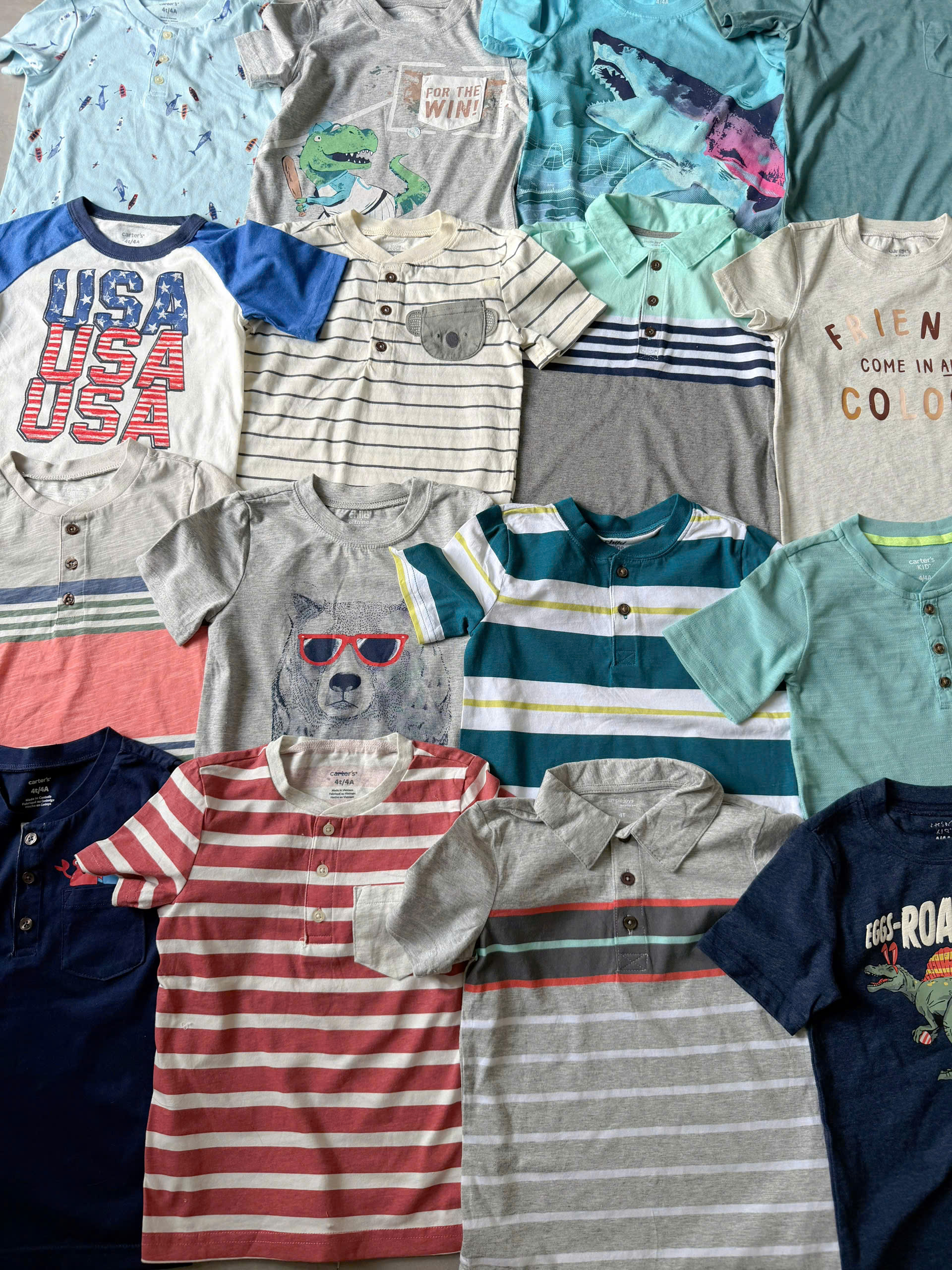 A70 SET 3 ÁO THUN CARTER BÉ TRAI