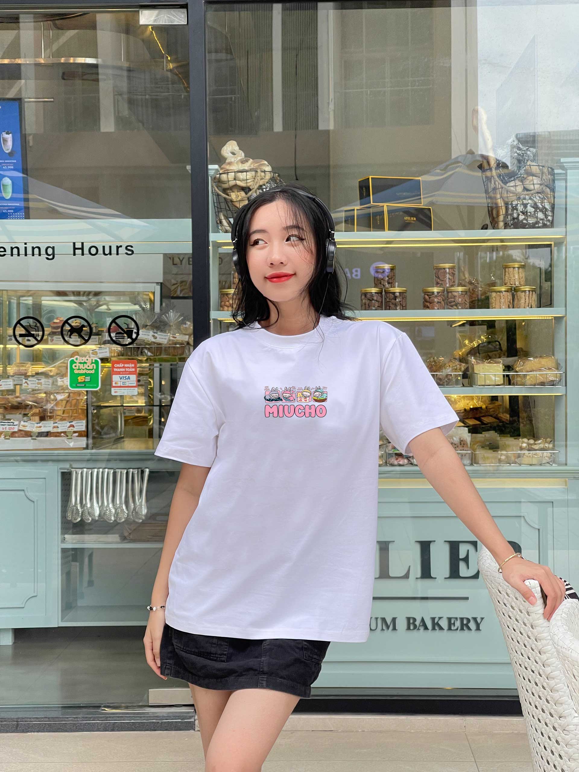 Áo thun labubu dễ thương nhiều màu ATD1316 Miucho cổ tròn vải cotton thoáng mát in mix_thumbnail_4