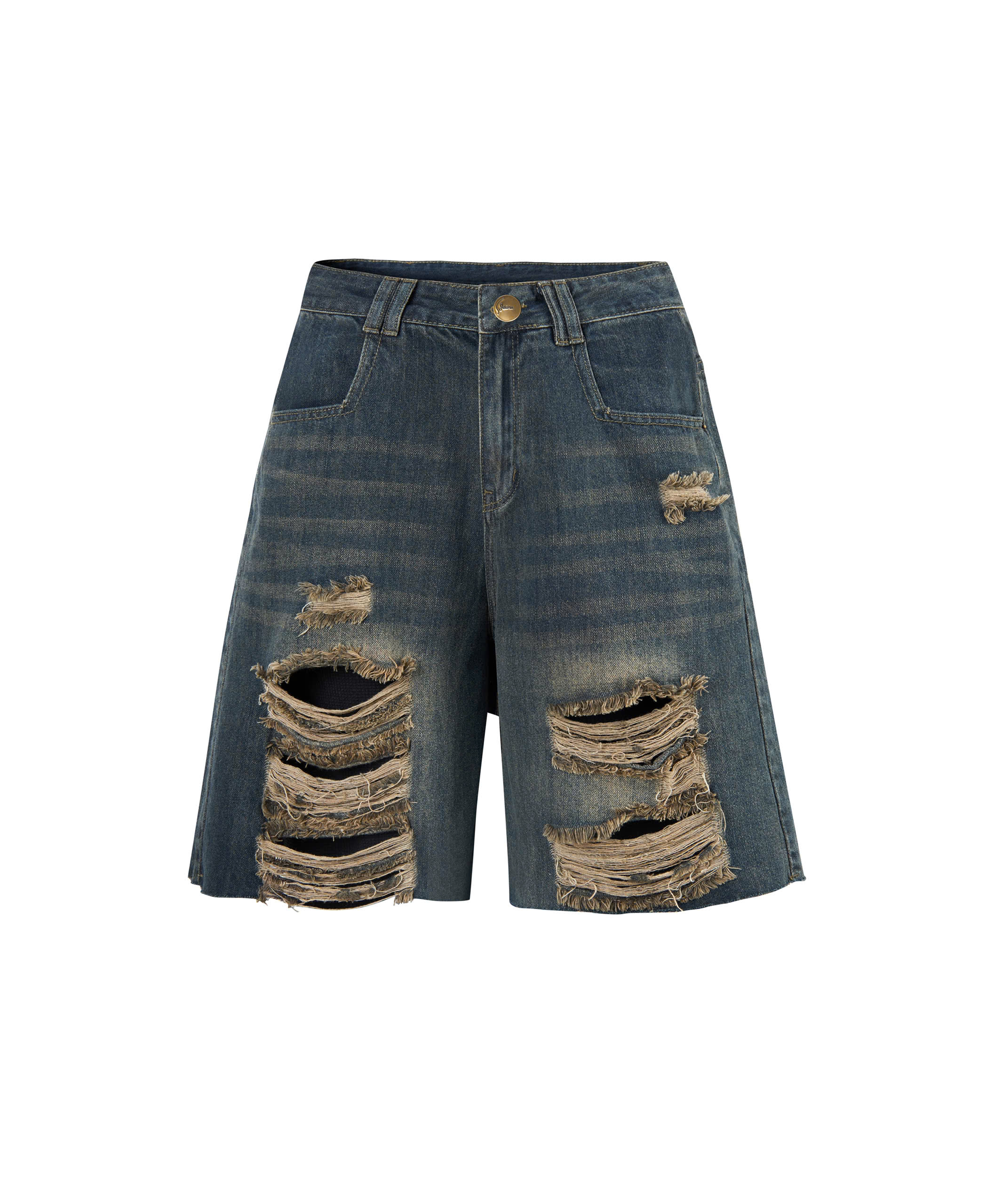 Quần short lửng rách kiểu bigsize QSJ4014