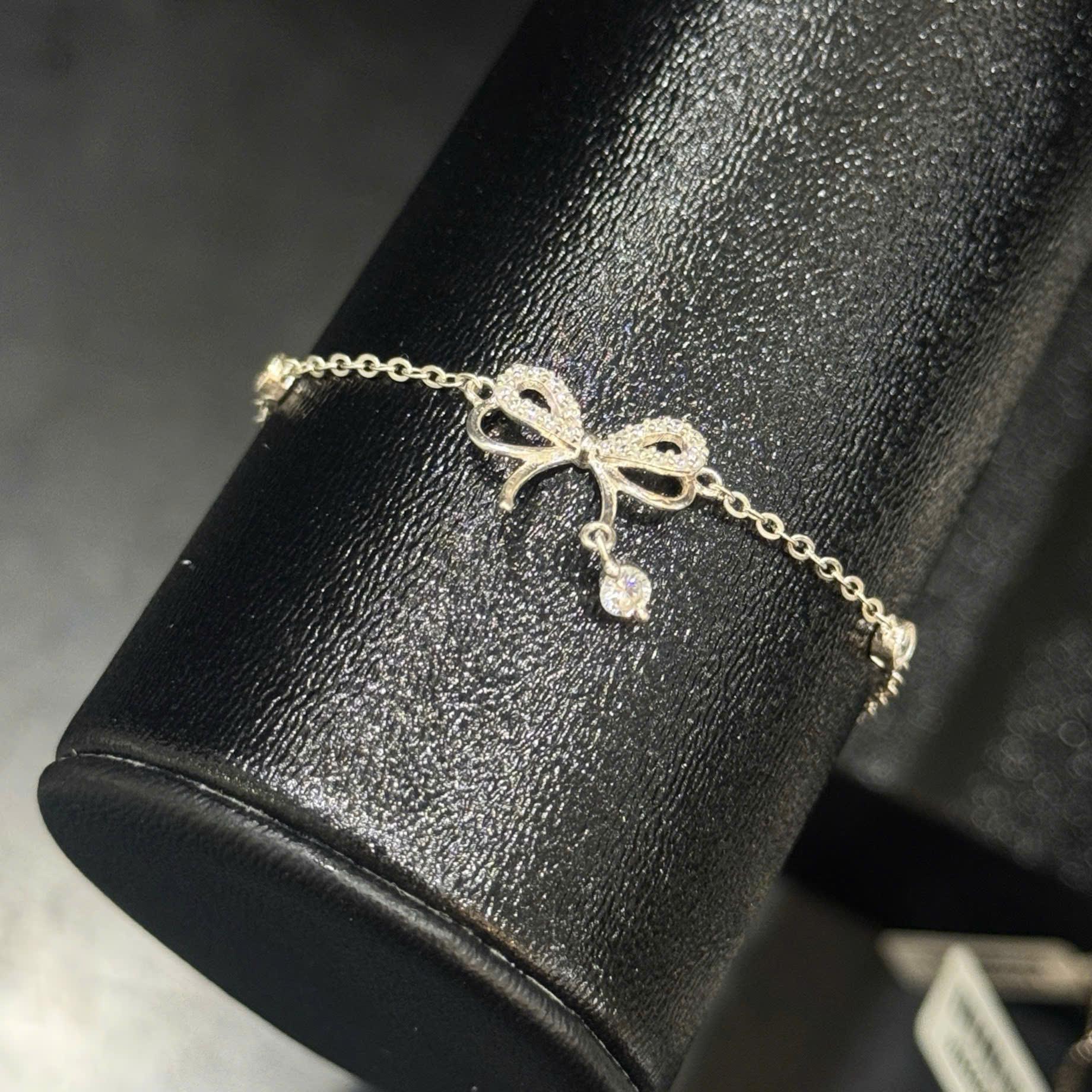 vòng tay bạc s925 nơ kim cương địu đà đính kim cương rơi lấp lánh cao cấp_thumbnail_2