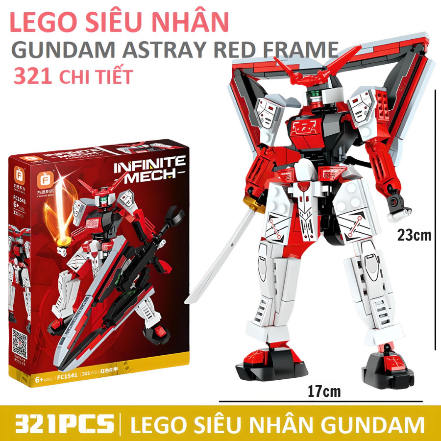 LEGO Mô hình lắp ghép 𝐒𝐢𝐞̂𝐮 𝐍𝐡𝐚̂𝐧 GUNDAM 300 chi tiết_thumbnail_9
