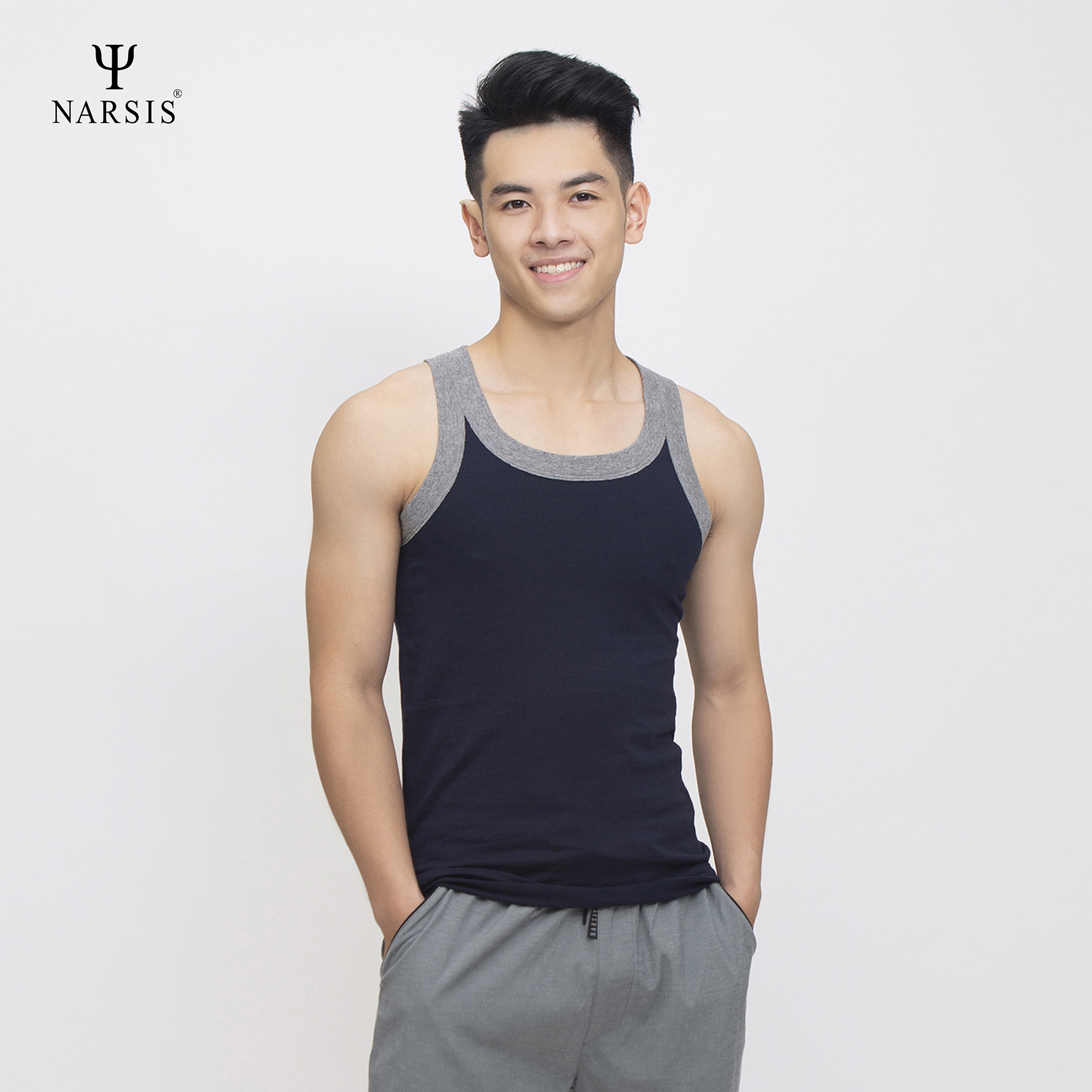 ÁO MAY Ô NAM D4055 NARSIS VẢI COTTON MỀM MẠI, CO GIÃN TỐT, VẢI THOẢI MÁI VẬN ĐỘNG, HÚT ẨM TỐT