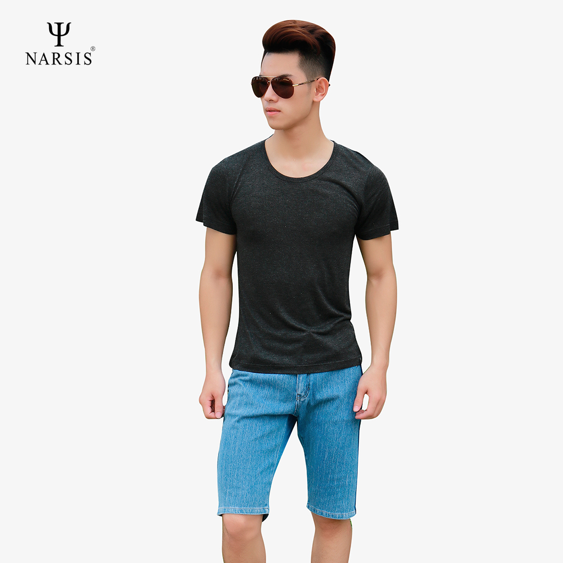 ÁO PHÔNG NAM NMS13020 NARSIS VẢI COTTON MỀM MẠI, CO GIÃN TỐT, VẢI THOẢI MÁI VẬN ĐỘNG, HÚT ẨM TỐT