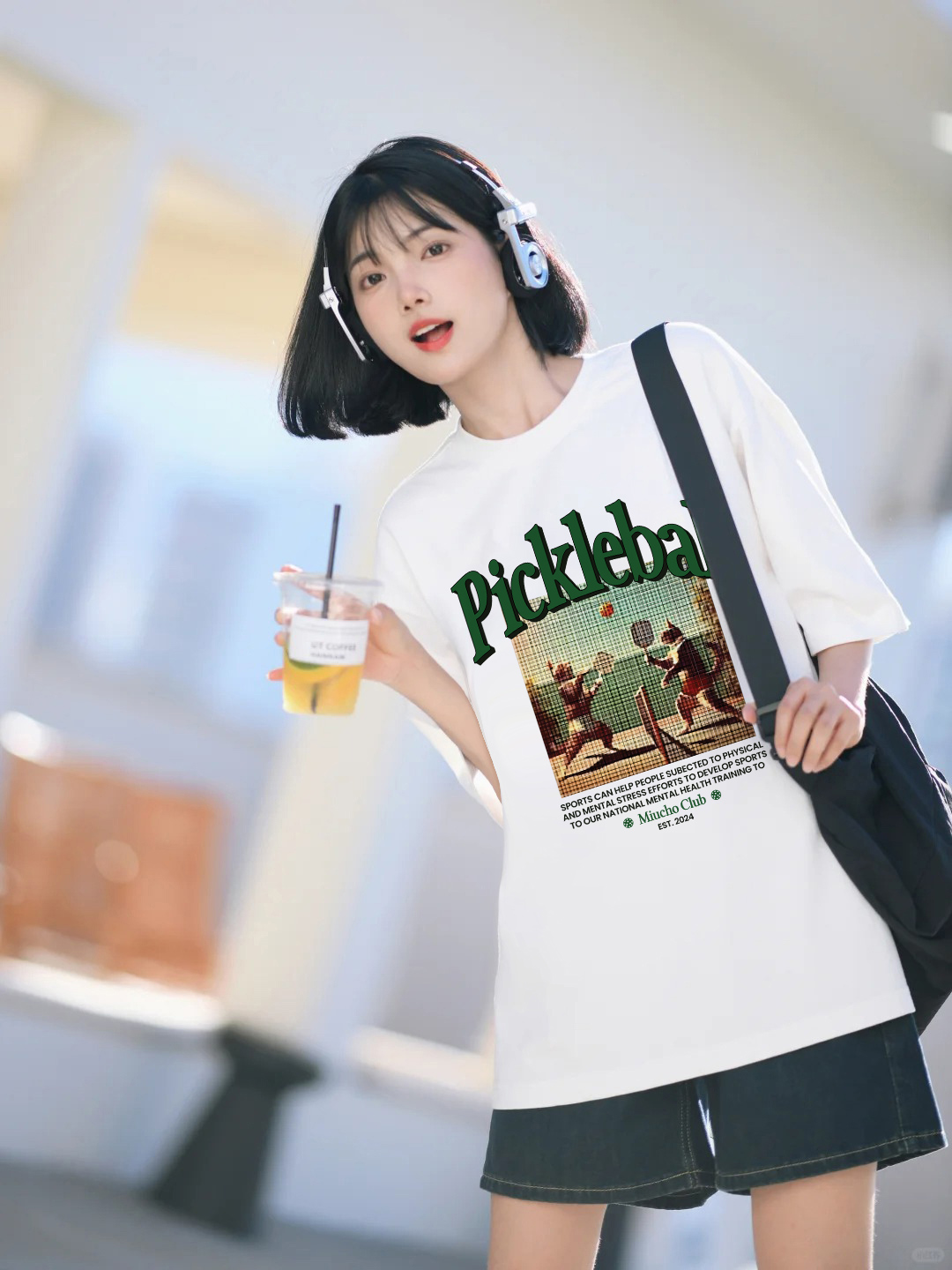 Áo thun nữ form rộng PICKLEBALL ATD1598 Miucho vải cotton 4 chiều thoáng mát cổ tròn in mix_thumbnail_3