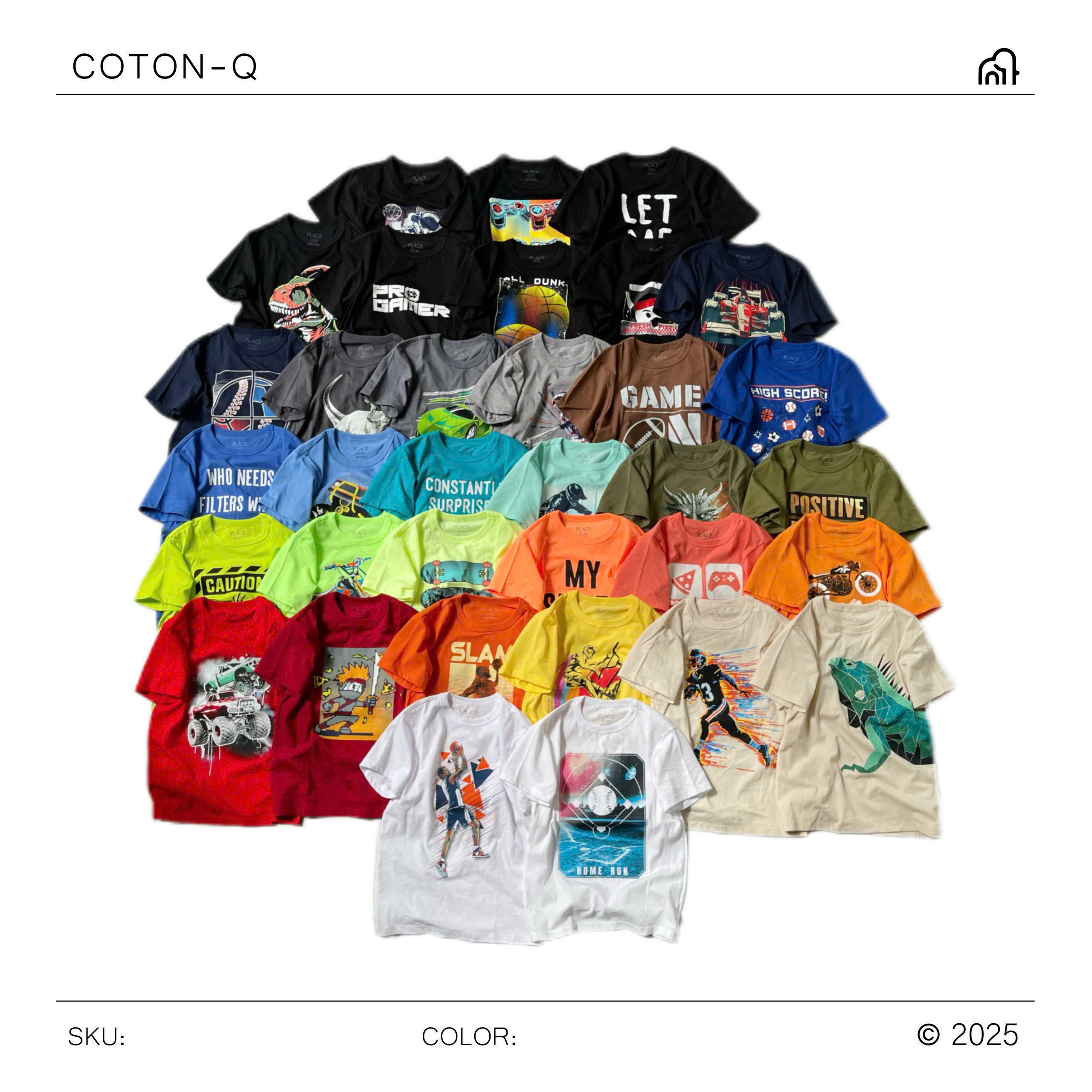 HE126 Set 4 áo thun bé ( NGẪU NHIÊN 4C 3 MÀU ) - mua từ 2 set trùng