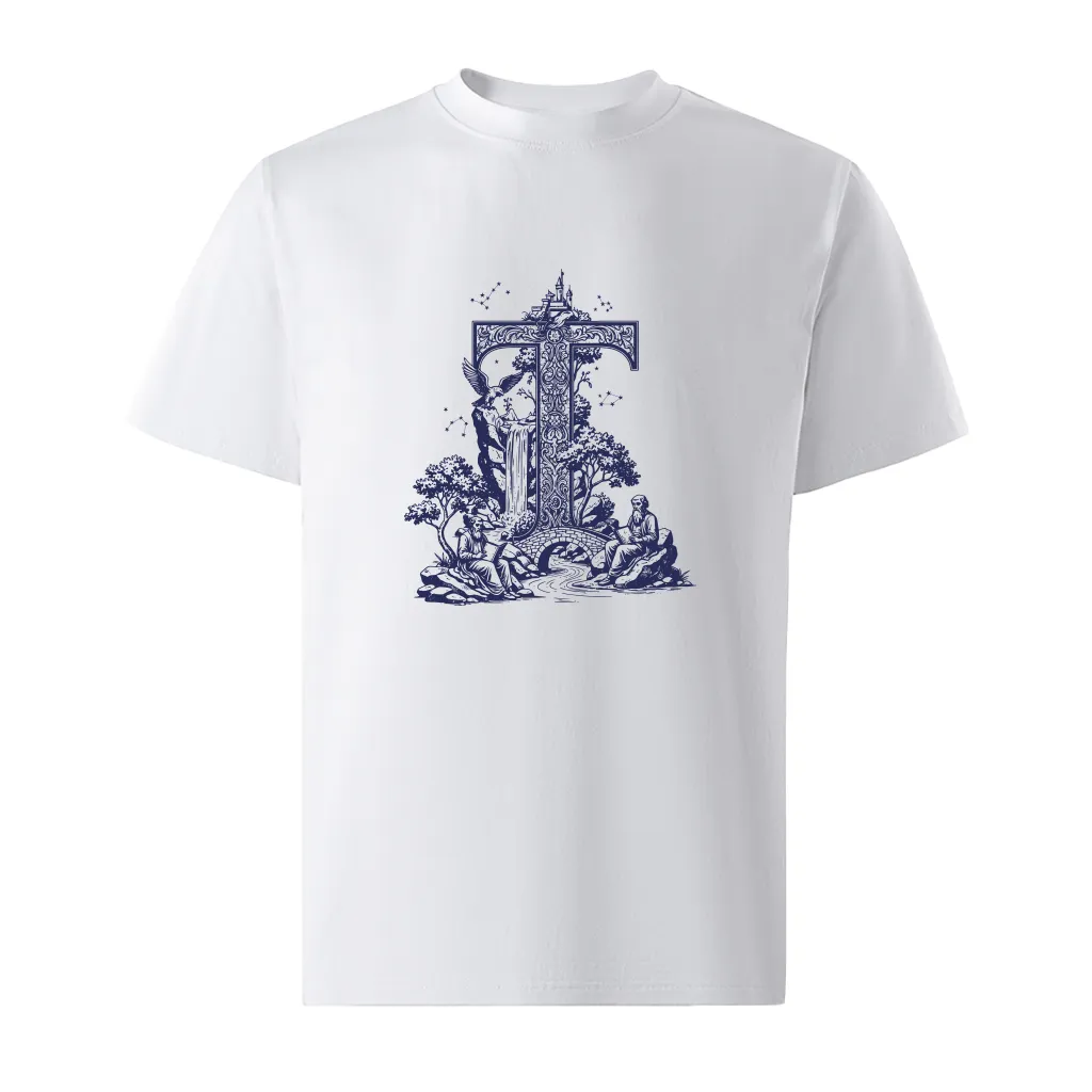 Áo thun nam form rộng Miucho Iconic vải cotton thoáng mát trẻ trung thấm hút tốt in chữ cái T 2765_thumbnail_0