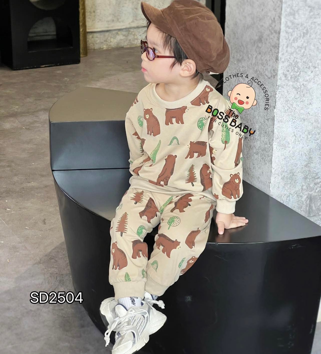 Set bộ cotton be họa tiết gấu nâu_thumbnail_3