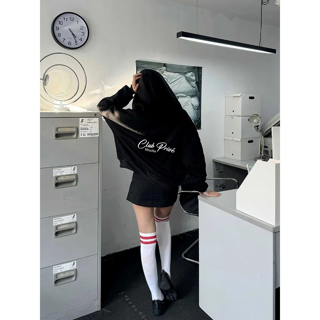 Áo khoác hoodie zip nam nữ Miucho nỉ 2 da dày dặn thoáng mát form boxy hot trend 2838_thumbnail_5