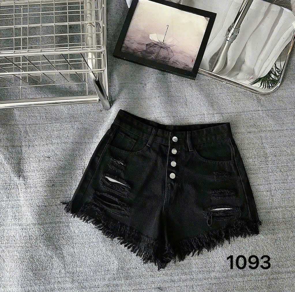 Quần short jean 4 nút rách bigsize QSJ1093 dành cho nàng từ 55-90kg