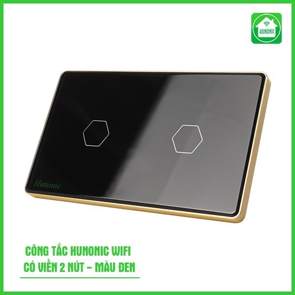 Công Tắc Hunonic Wifi Hình Chữ Nhật  - 2 Nút