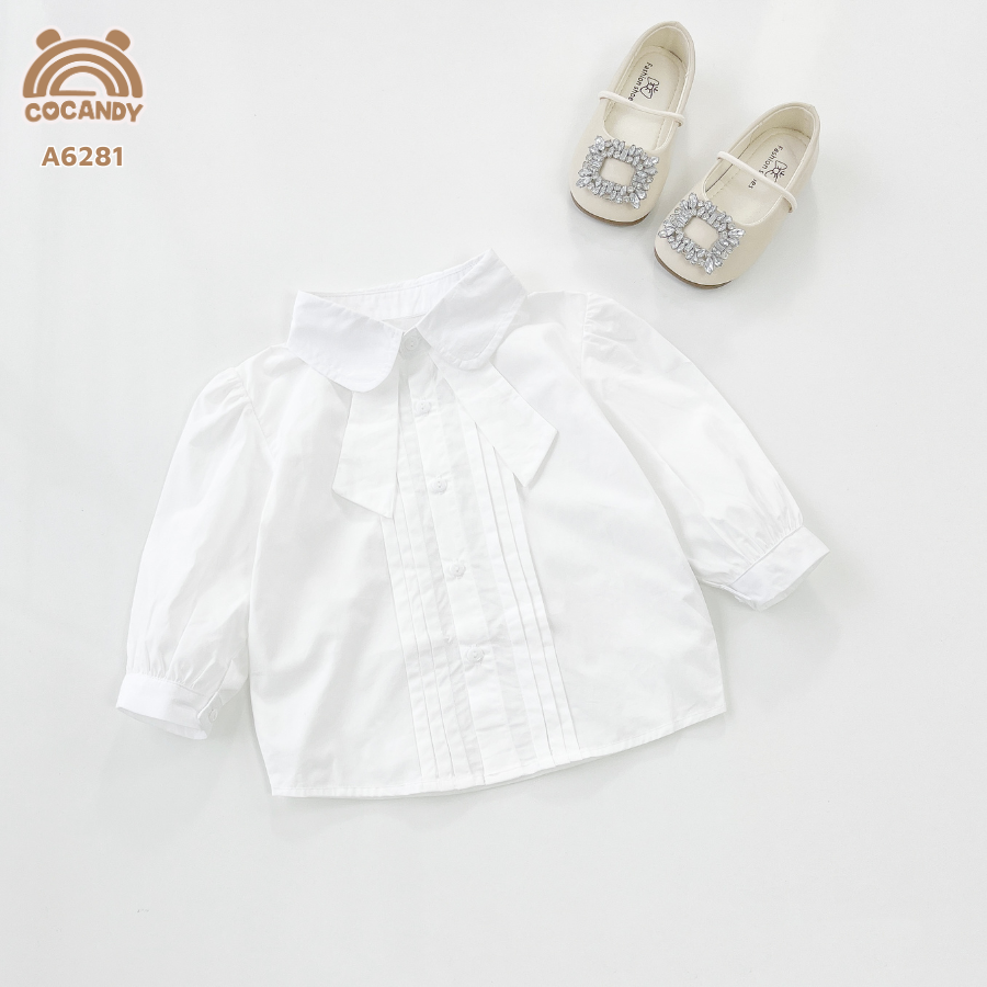 Áo dài sơ mi TRẮNG cổ 2 vạt xếp ly_thumbnail_2