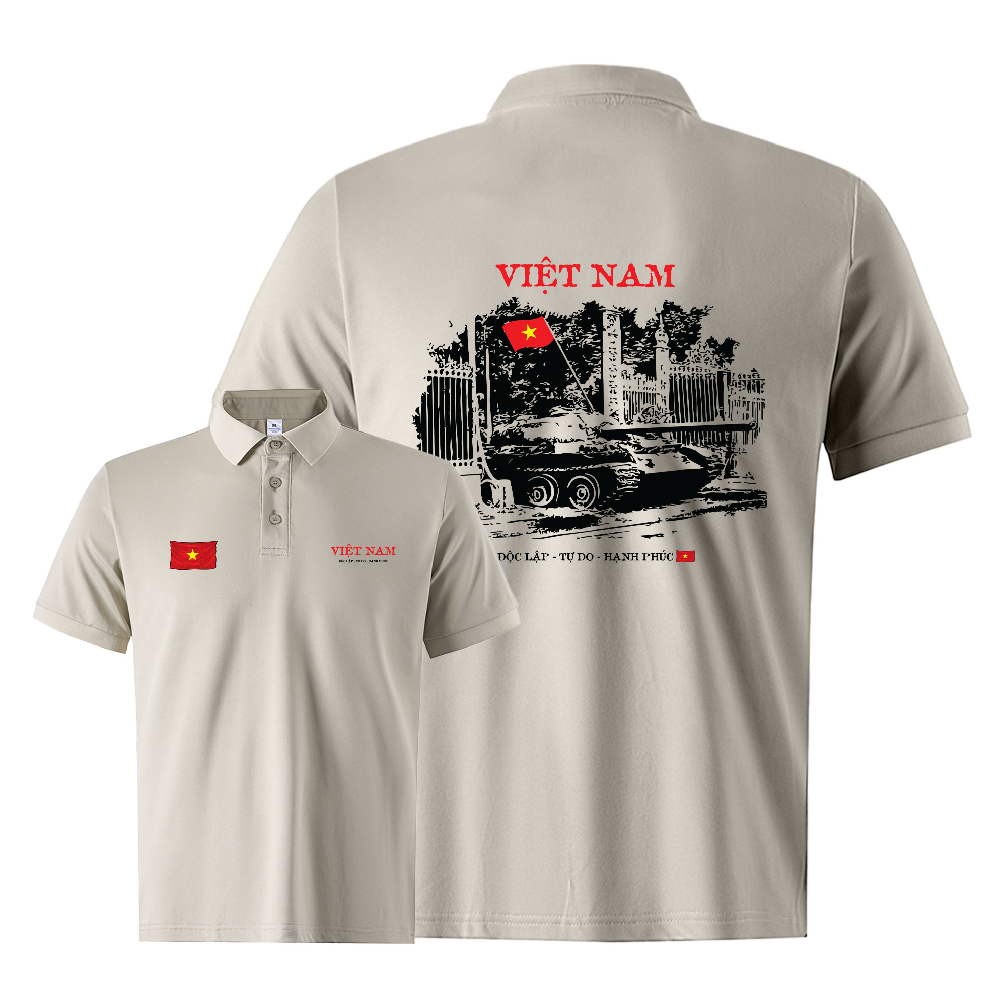 Áo polo nam big size Việt Nam tôi yêu form vừa 2142 Miucho Iconic vải cá sấu polyester in mix_thumbnail_16