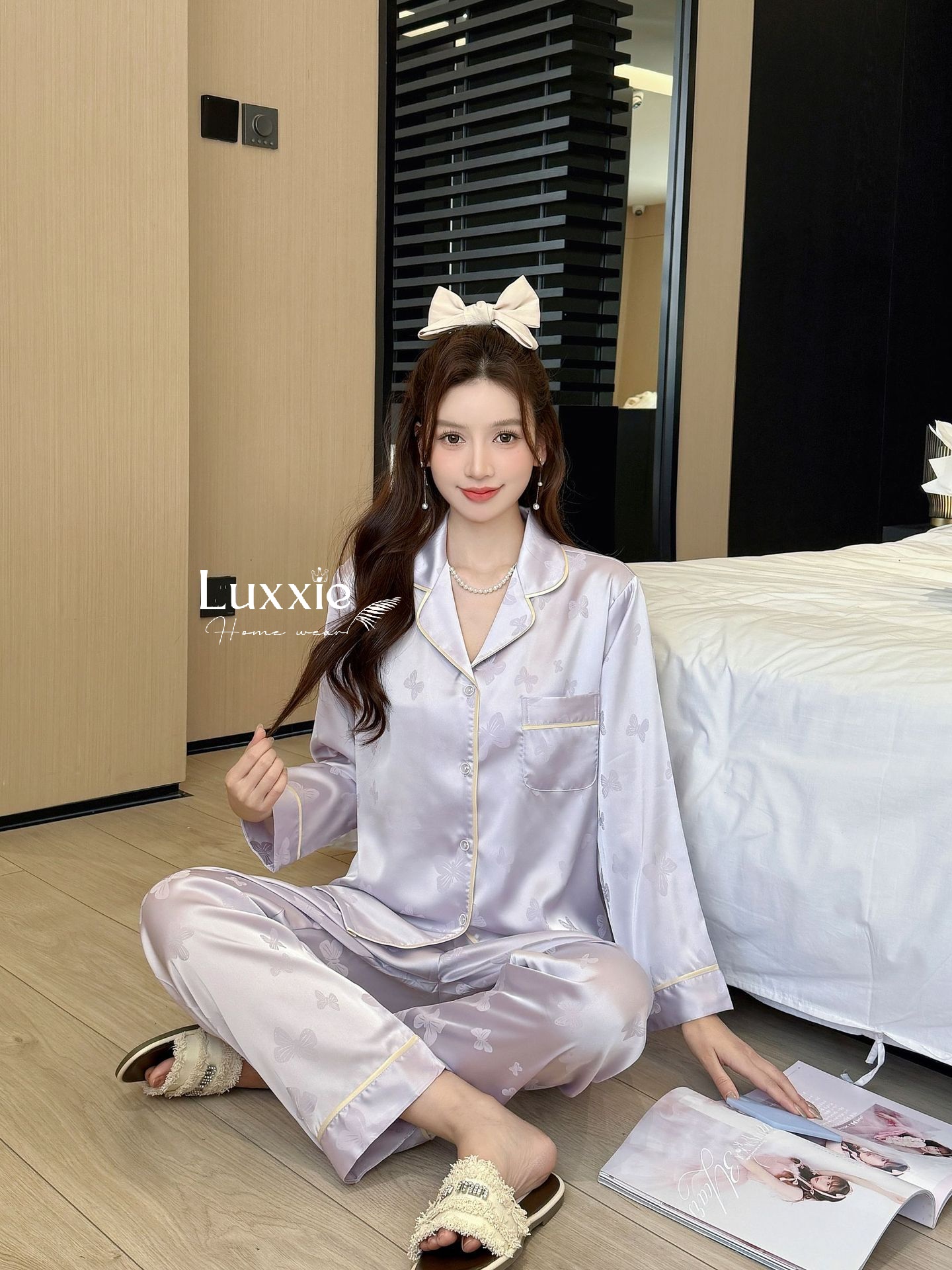 N41 Pijama họa tiết bướm lụa QCCC_thumbnail_13