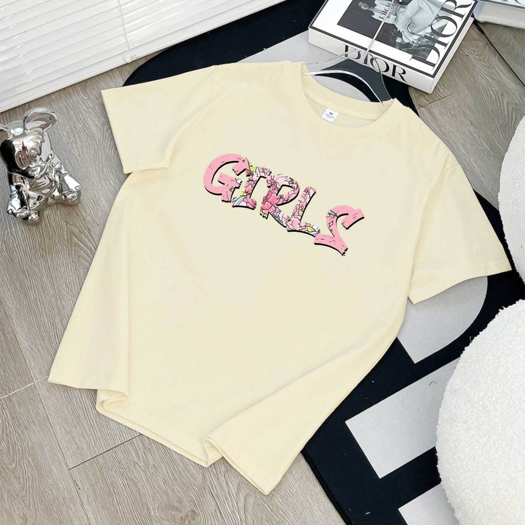 Áo thun nữ form vừa regular ARD555 Miucho Chic cotton cổ tròn in typography_thumbnail_12