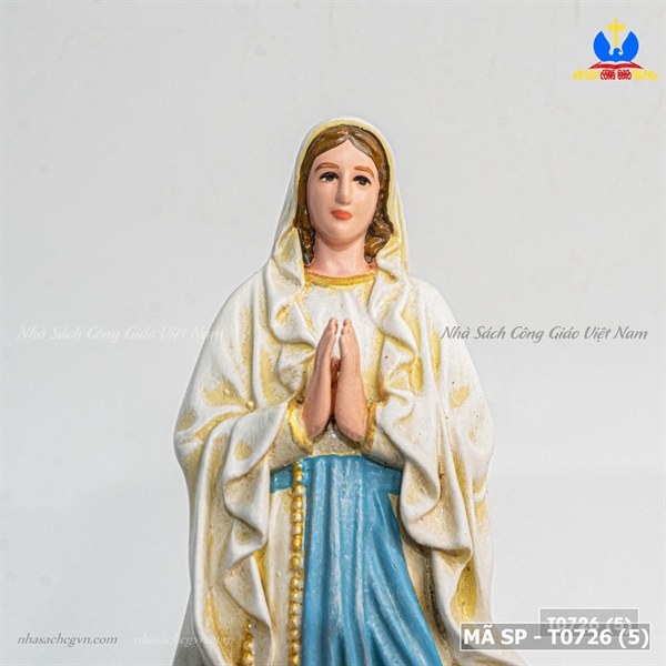Tượng Đức Mẹ Lộ Đức vẽ tay 15cm Beconi_thumbnail_4