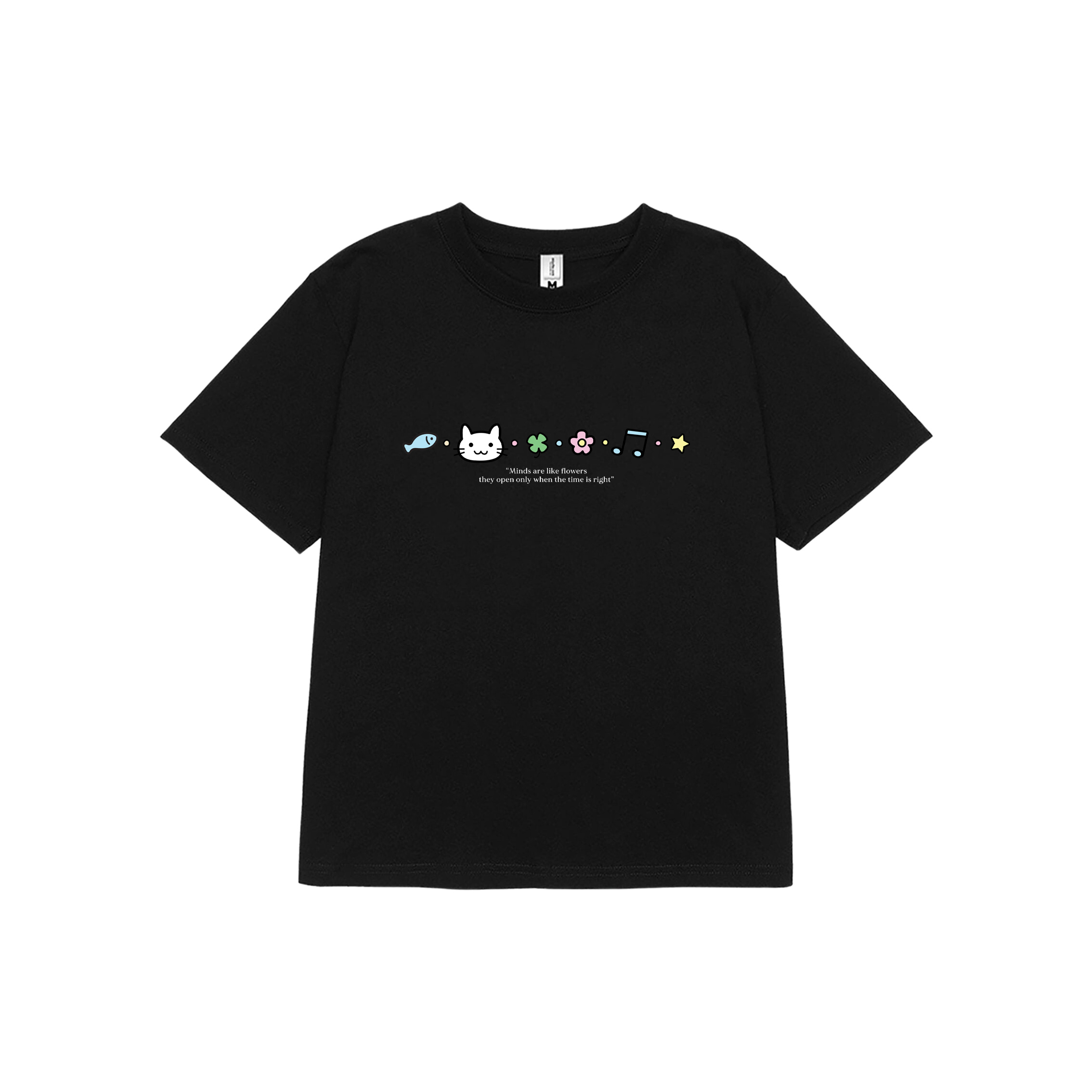 Áo baby tee ôm local brand ABD1563 Miucho vải cotton co giãn thoáng mát cổ tròn in mix