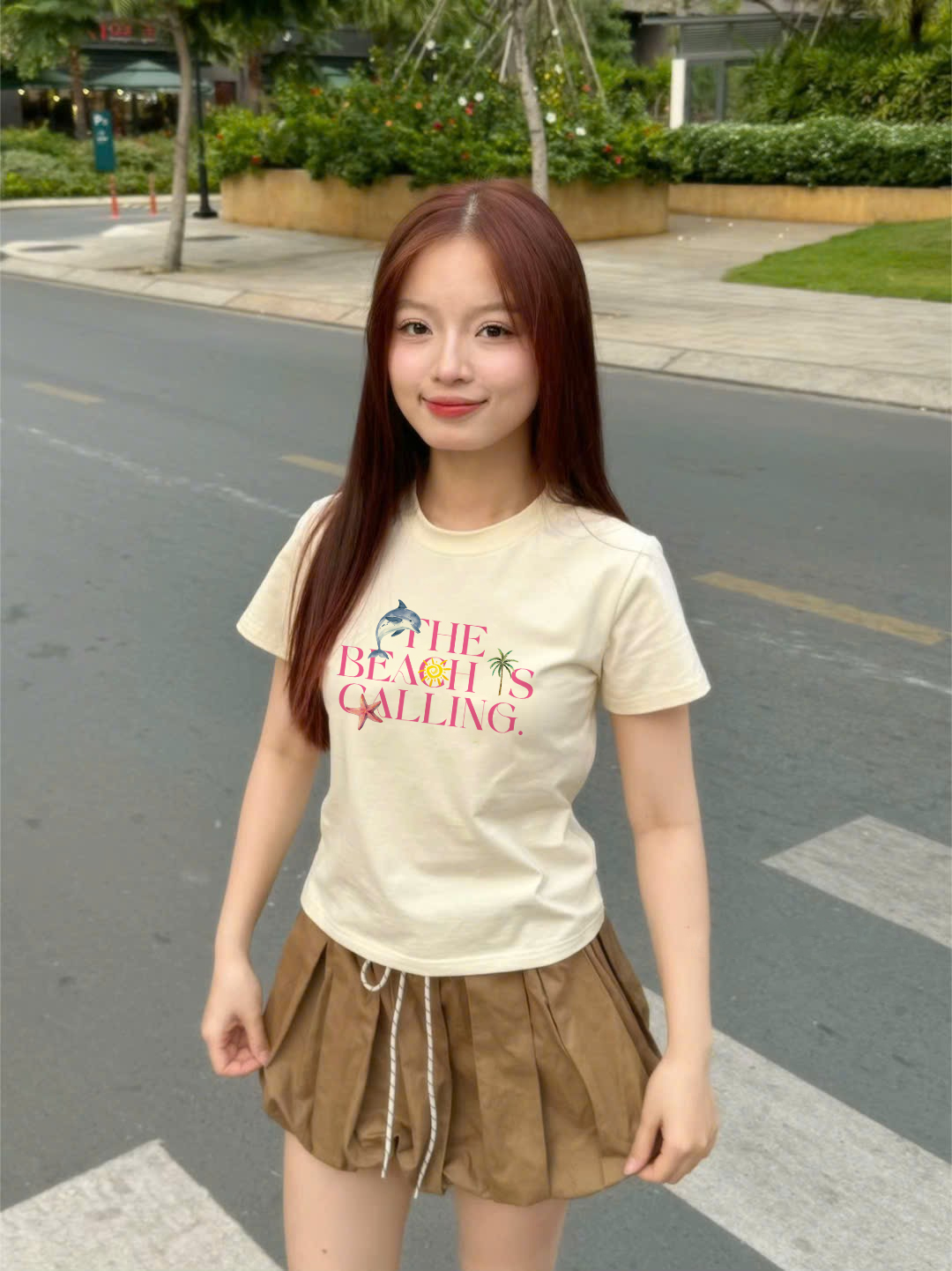 Áo baby tee ôm body hè biển 2156 Miucho cổ tròn vải cotton 4c thoáng mát in mix_thumbnail_6