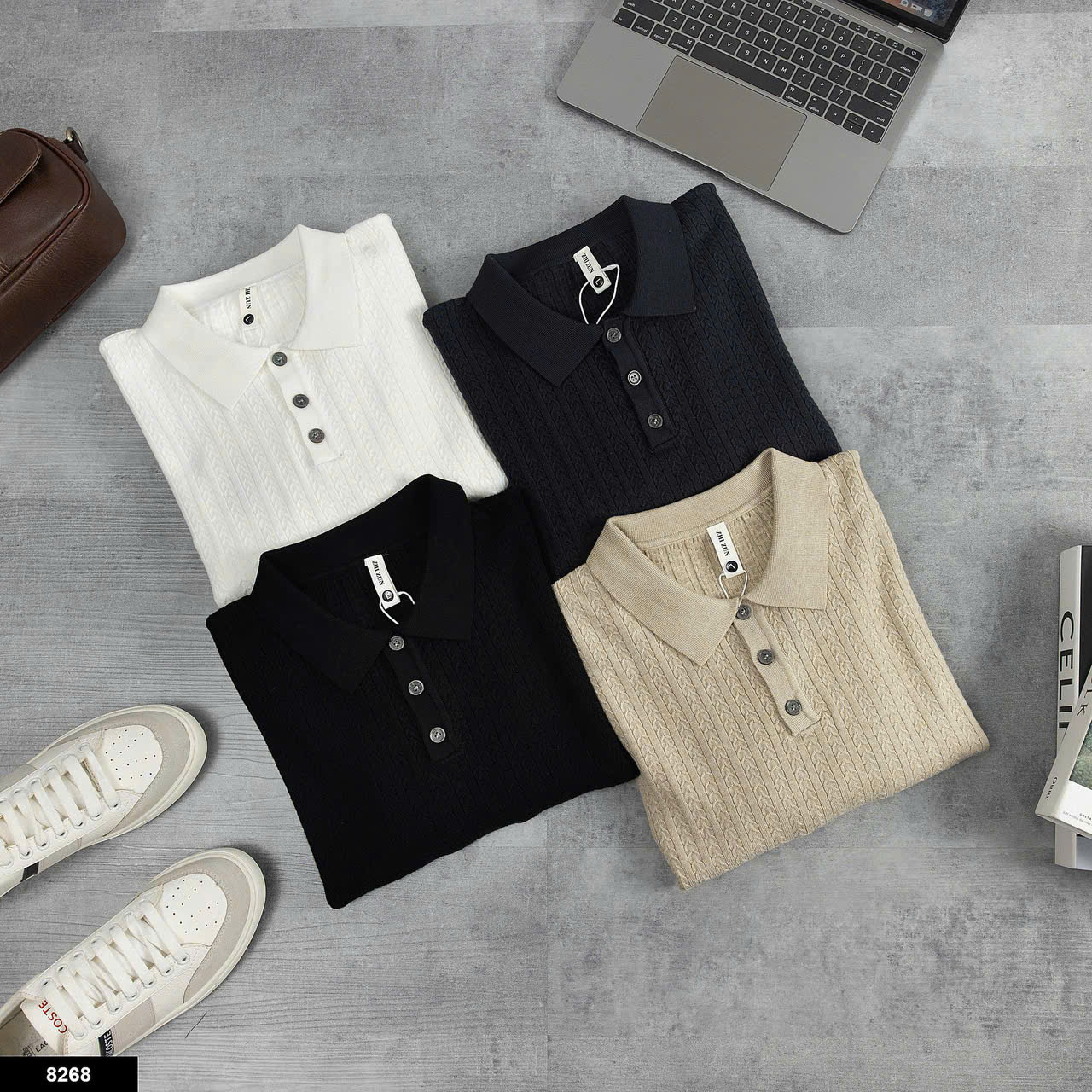 Áo Len Polo Nam Dệt Gân Cao Cấp_thumbnail_7