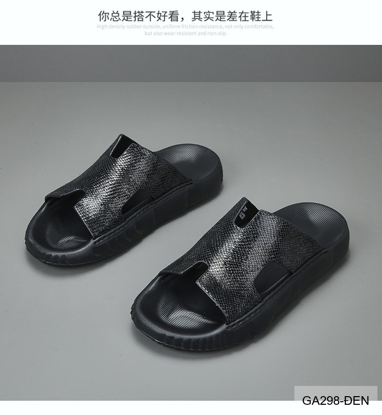 GA298 - Dép lê nam da thật thoáng khí, đế cao su êm ái, phong cách thường ngày dễ phối đồ_thumbnail_16