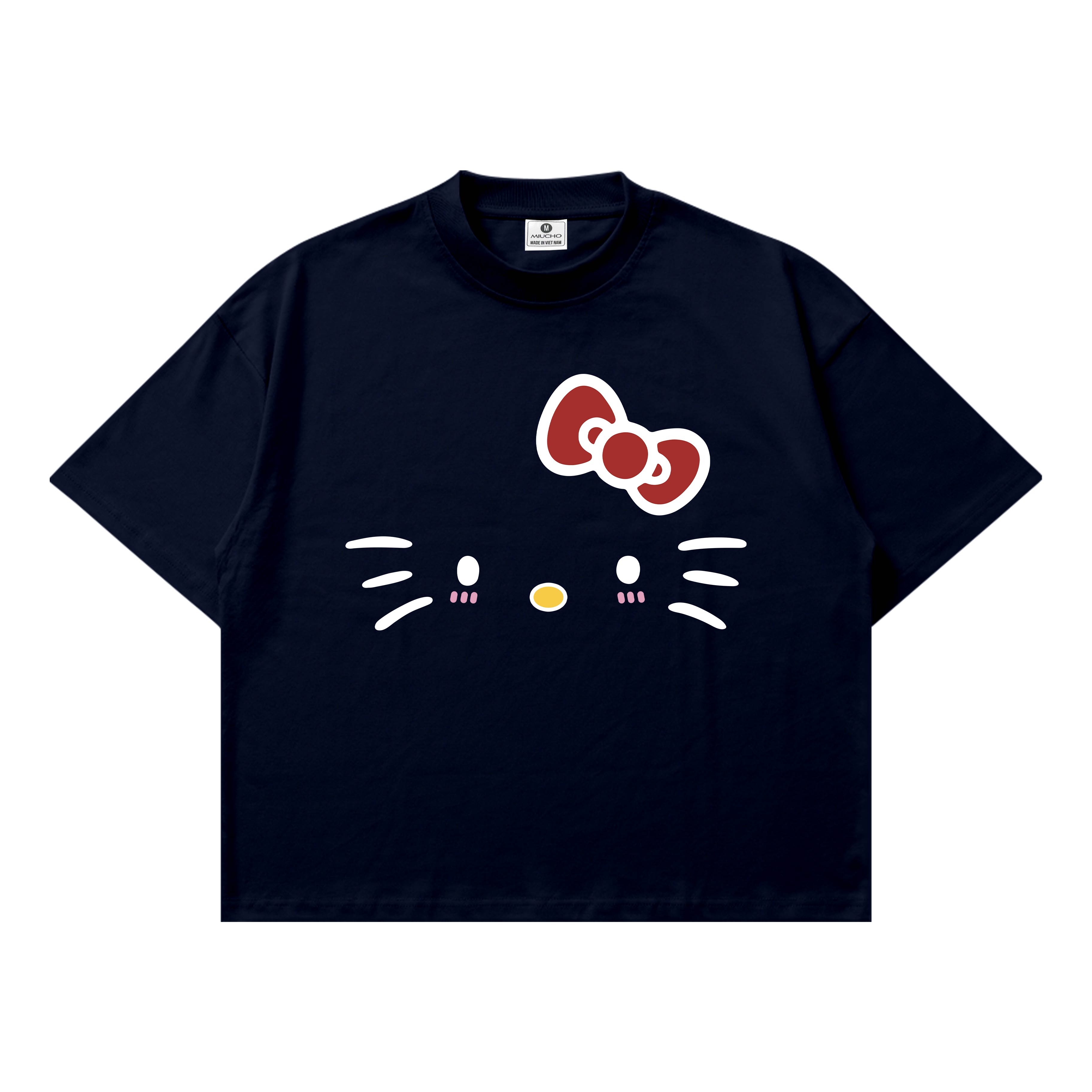 Áo thun couple form boxy Miucho vải cotton thoáng mát dày dặn phong cách Hàn Quốc hình Kitty 2776_thumbnail_13