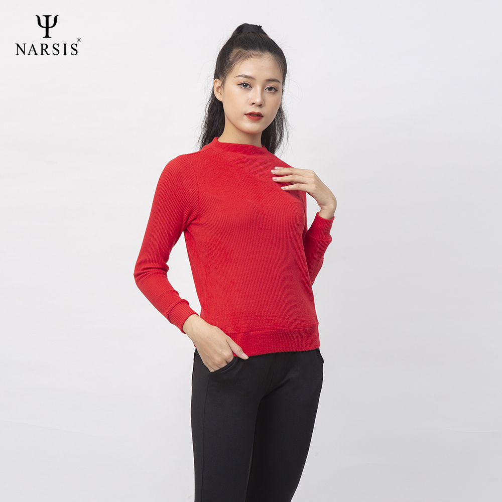 ÁO THU ĐÔNG NỮ L0057 NARSIS VẢI LEN COTTON ẤM ÁP, THOÁNG MÁT, GIỮ ẤM TỐT, MỀM MẠI_thumbnail_3