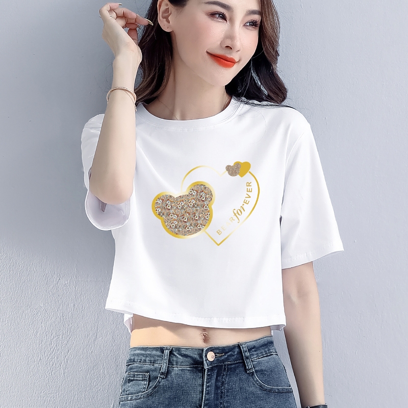 [Form rộng] Áo croptop nữ kiểu form rộng - Áo thun croptop LOZA G0126_thumbnail_1