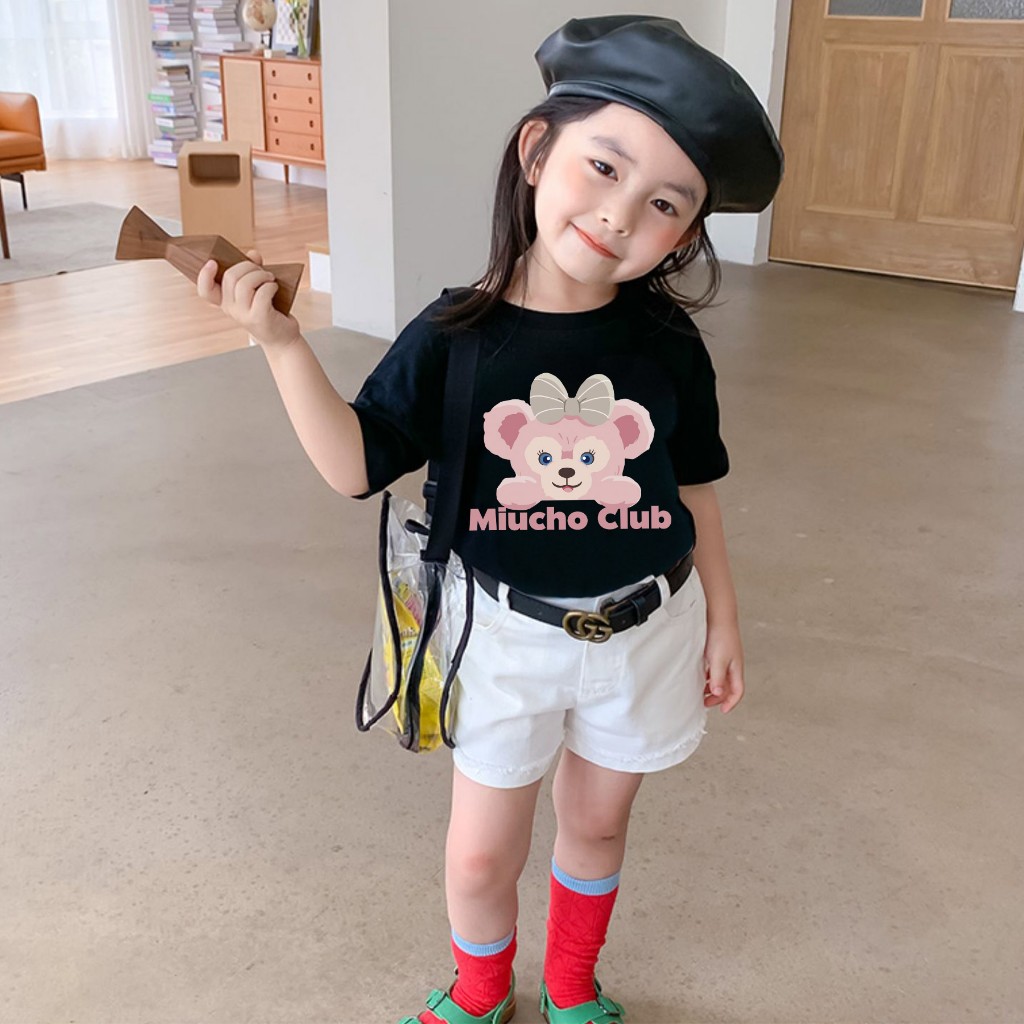 Áo thun cho bé gái cute form rộng AED1109 Miucho Kid tay ngắn cổ tròn style hàn quốc in mix_thumbnail_4