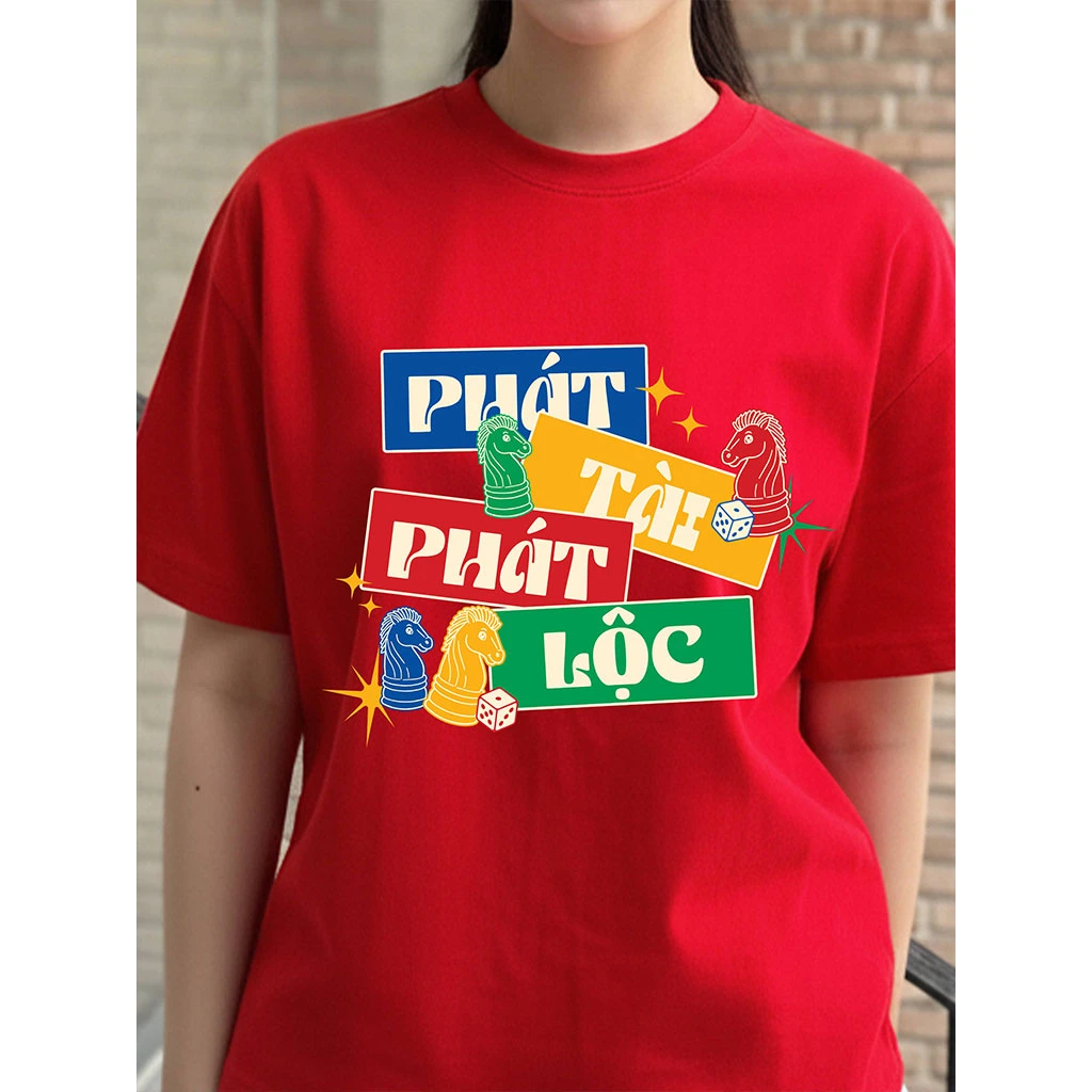 Áo thun boxy nam nữ Miucho chất vải dày dặn thoáng mát lời chúc ngày Tết in mix 2900_thumbnail_4