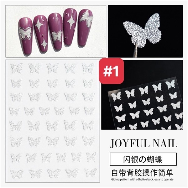 Sticker bướm nhũ