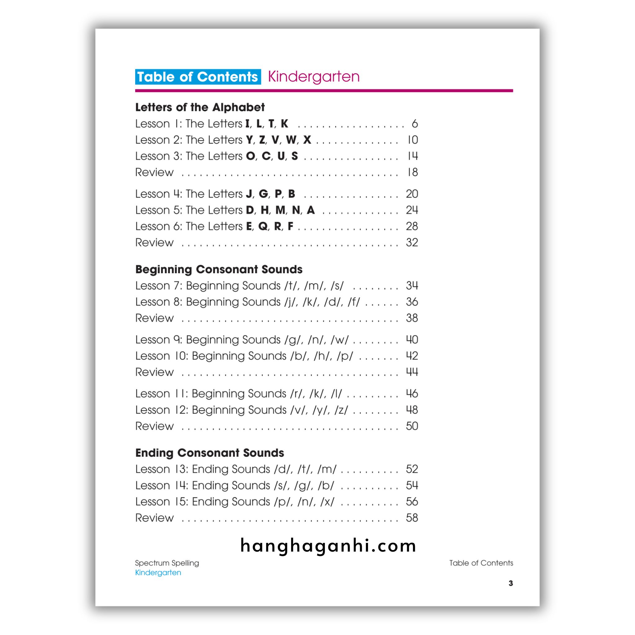 Sách Spectrum Spelling Workbook Grade K_thumbnail_1