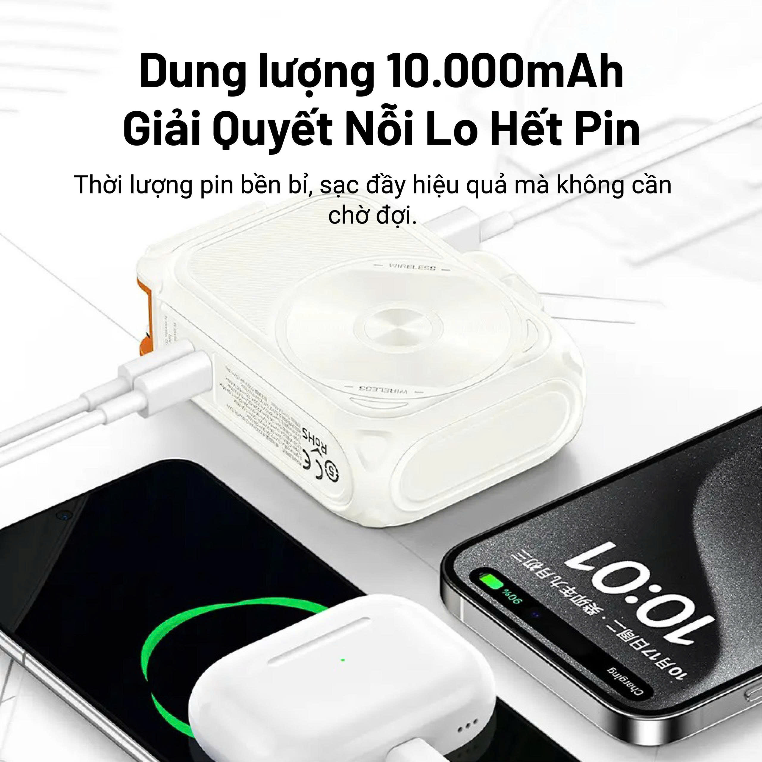 Sạc dự phòng Recci Trắng - RPB-A06-WHITE