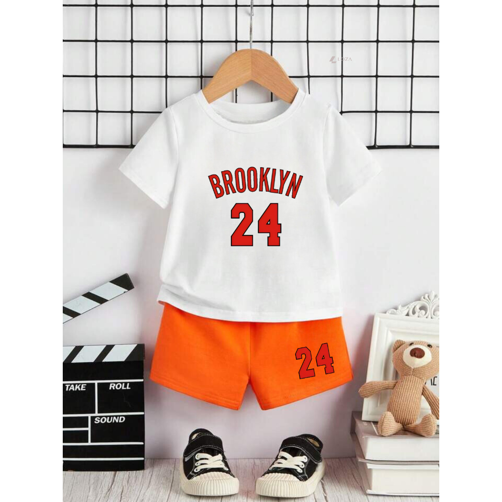 Bộ đồ bé trai in hình 'Brooklyn 24' - Loza Kids SB81