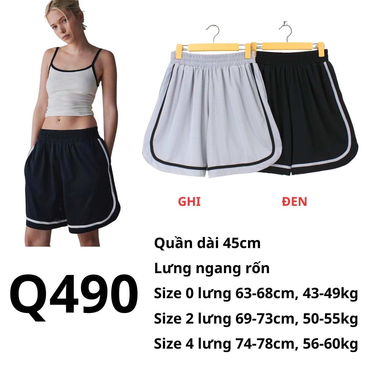 Q490 Quần đùi thể thao