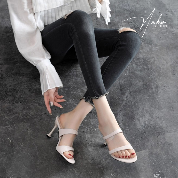 Giày Cao Gót Nữ Quai Ngang 2 Dây Kiểu Mule - CG05_thumbnail_12