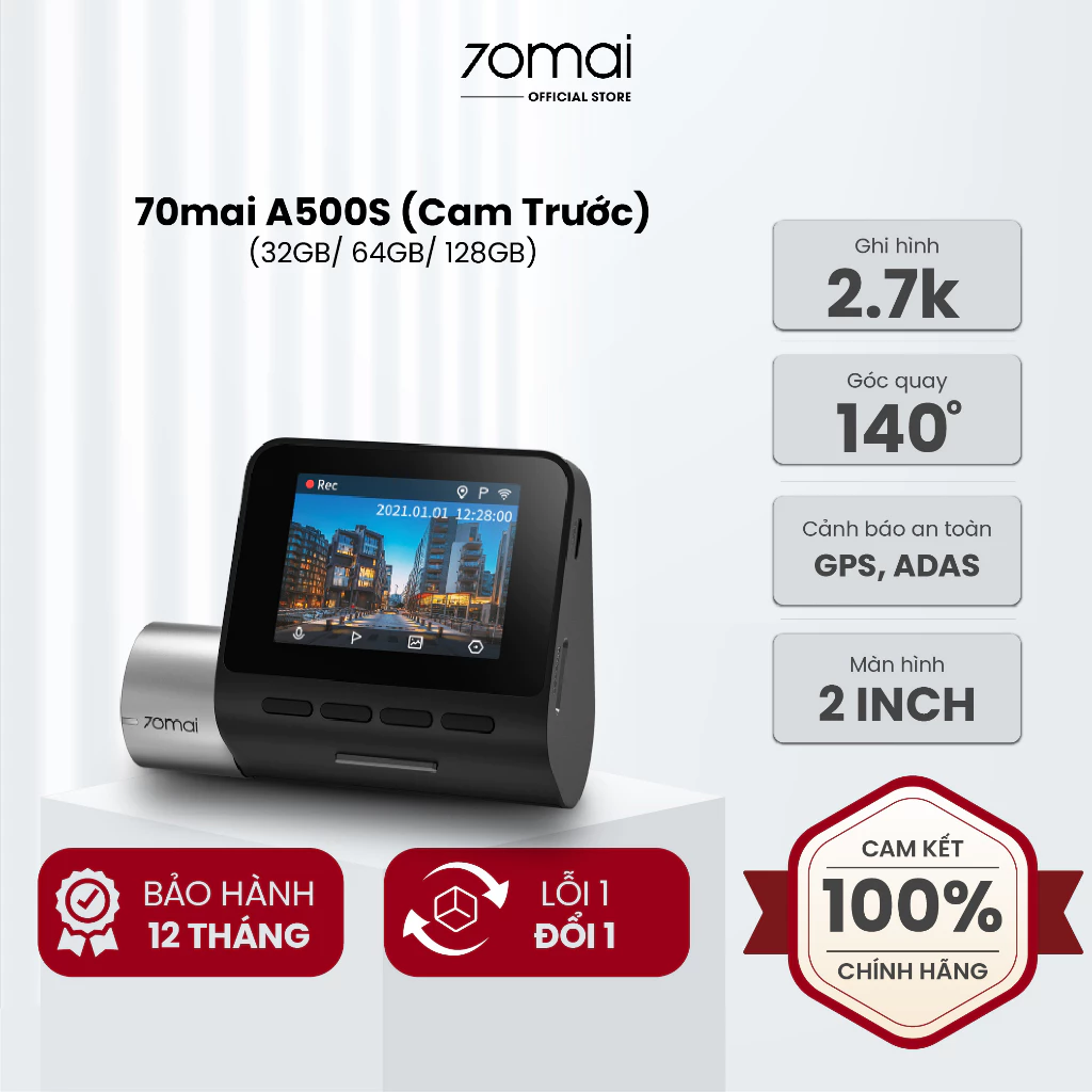 Camera 70mai A500S Chính Hãng Bản Quốc Tế